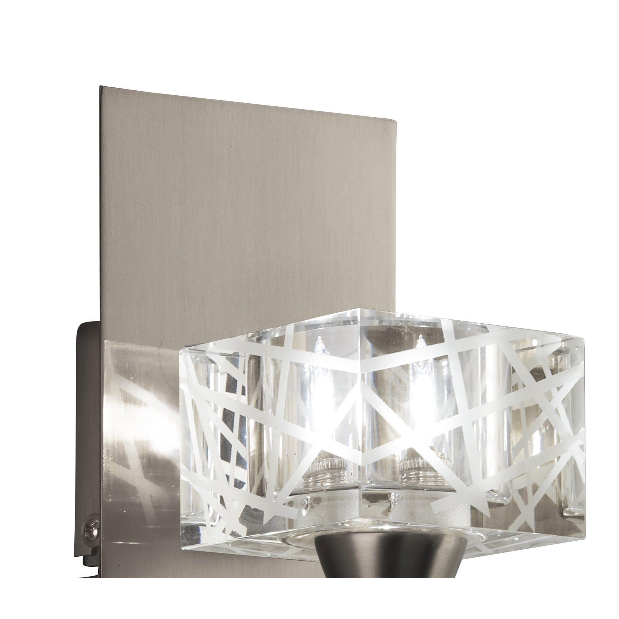 Zen Wall Lamp Switched 1 Light G9, Satin Nickel