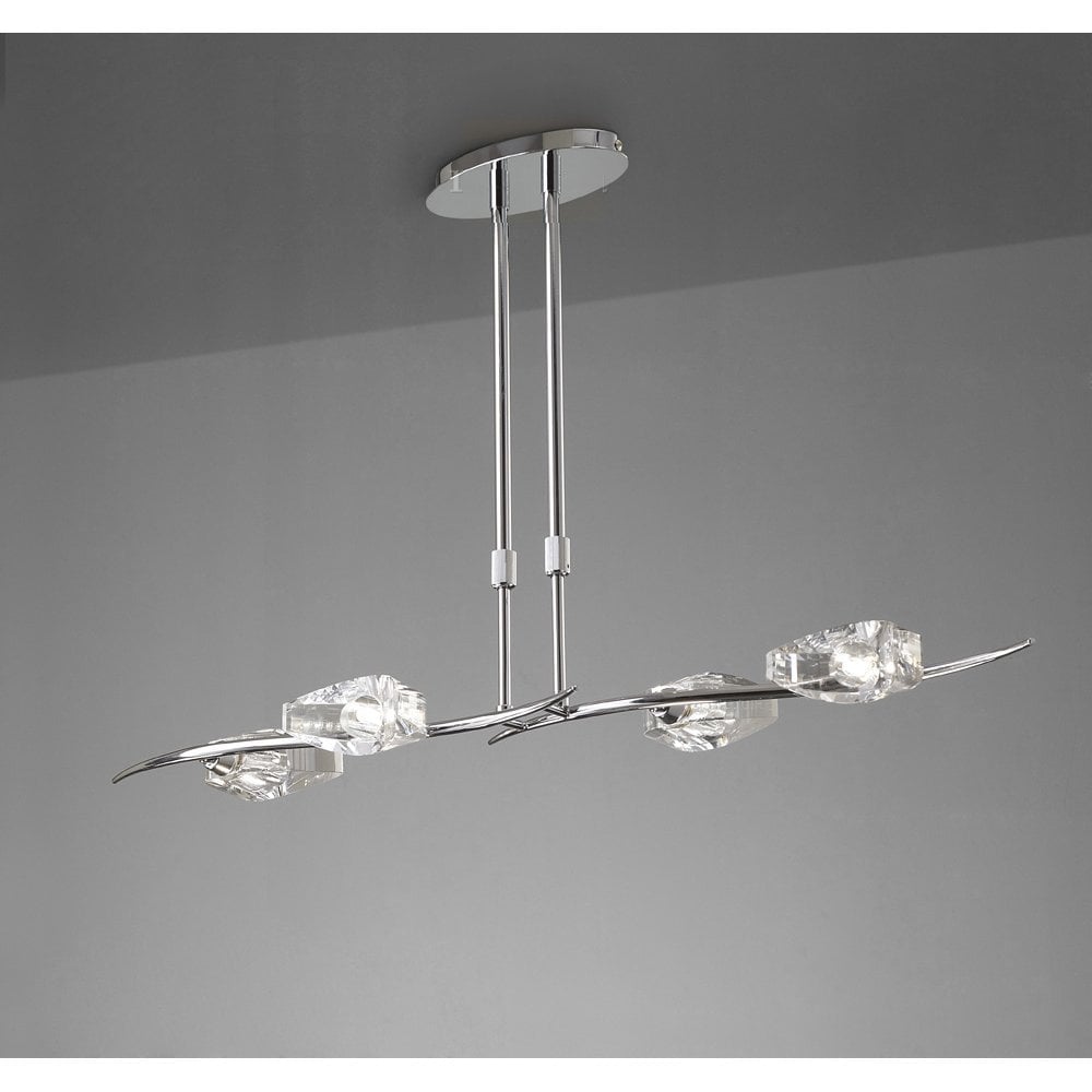 Eclipse Telescopic 4 Light G9 Bar, Polished Chrome