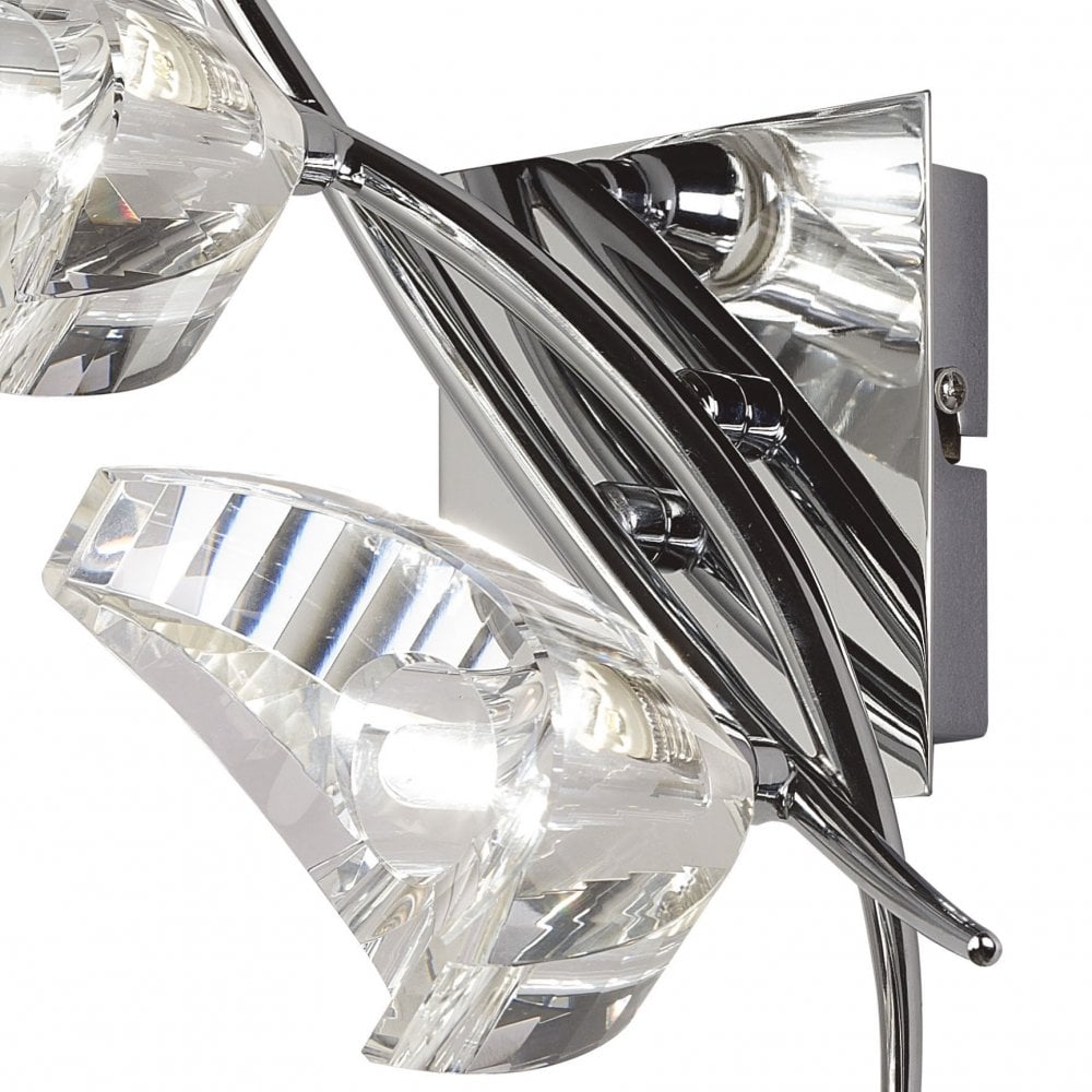 Eclipse Wall Lamp Switched 2 Light G9, Polished Chrome