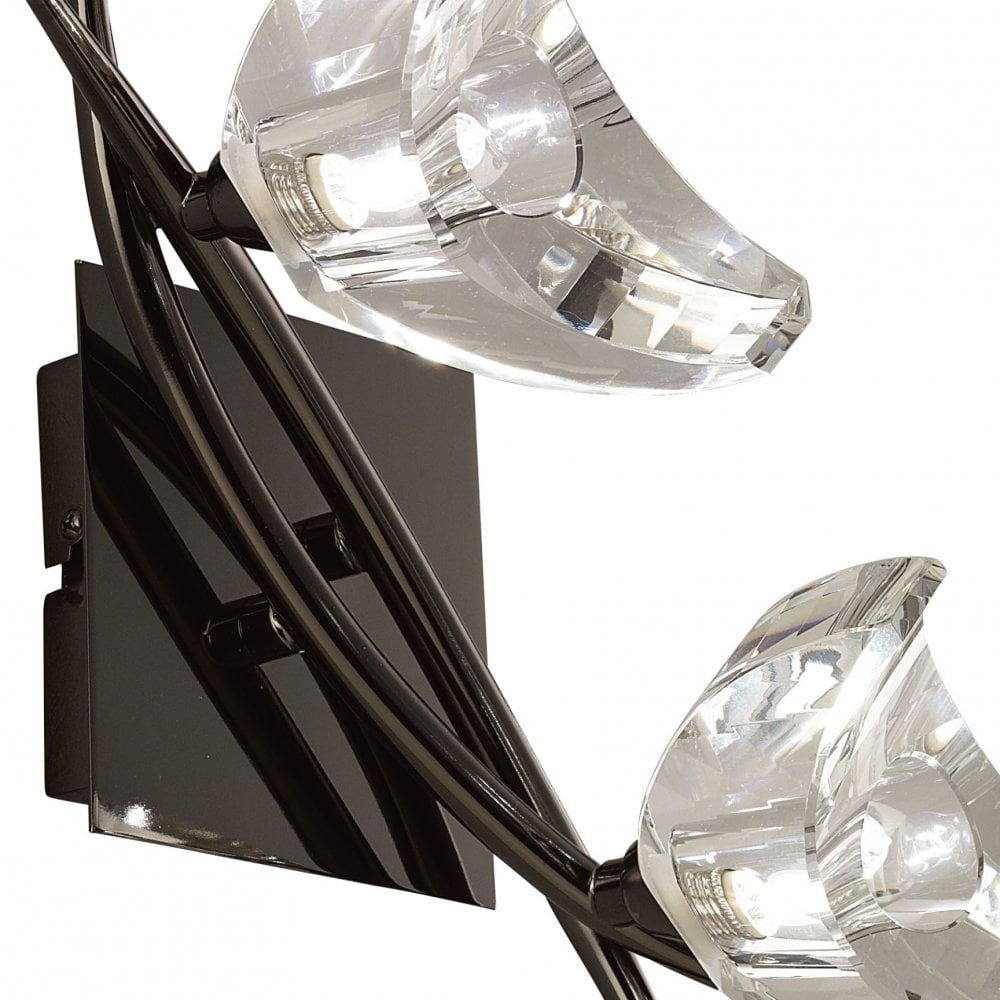 Eclipse Wall Lamp Switched 2 Light G9, Black Chrome