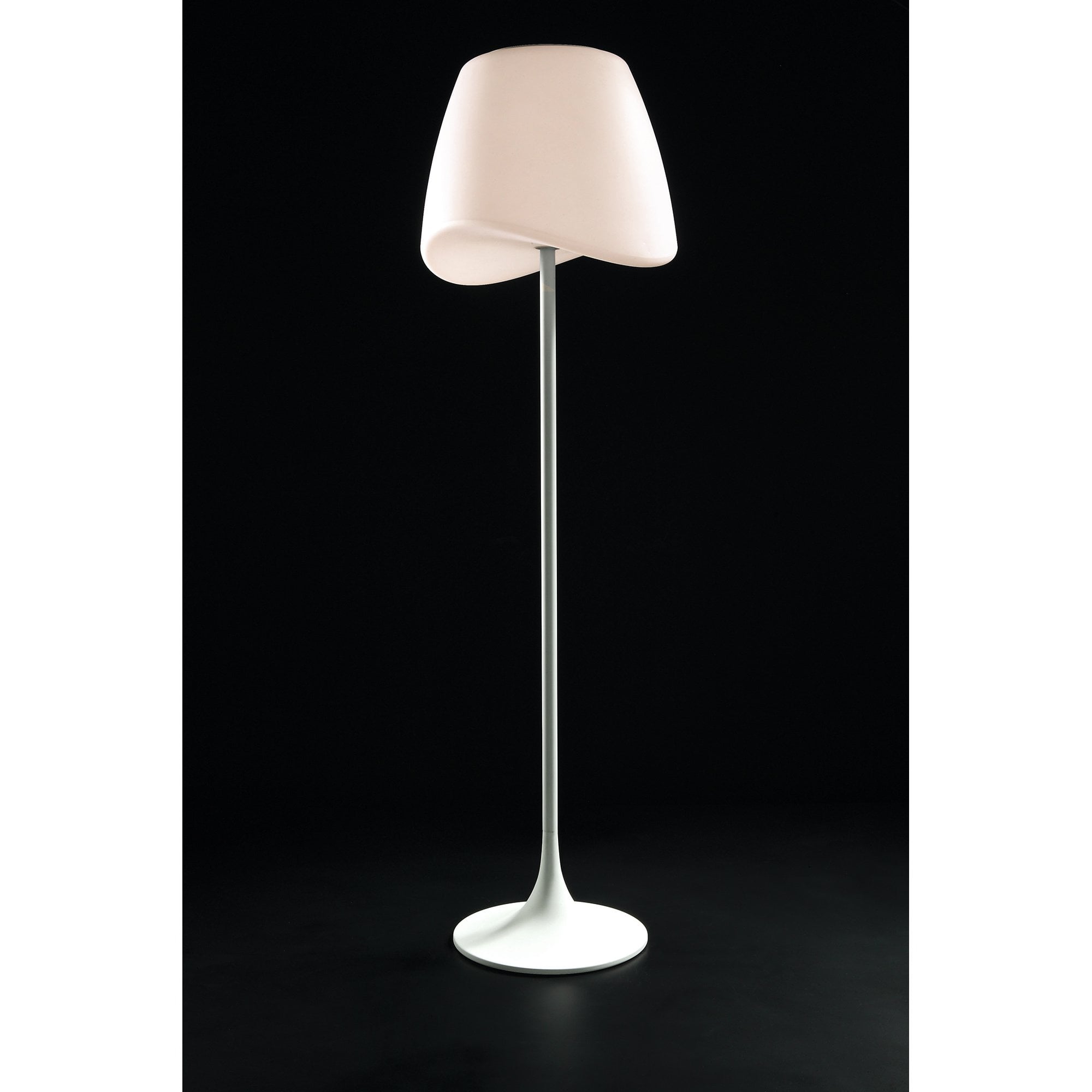 Cool Floor Lamp 2 Light E27 Foot Switch Indoor, Matt White/Opal White