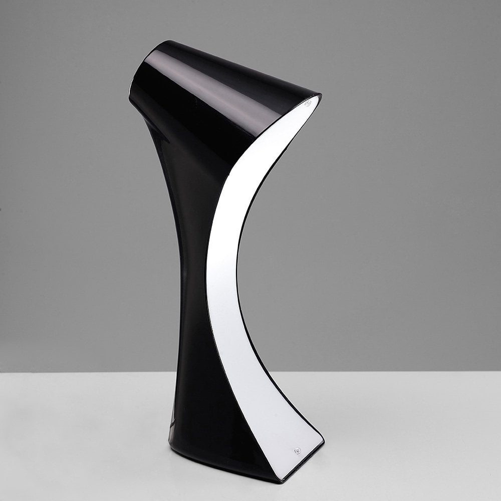 Ora Table Lamp 1 Light E27, Gloss Black/White Acrylic/Polished Chrome