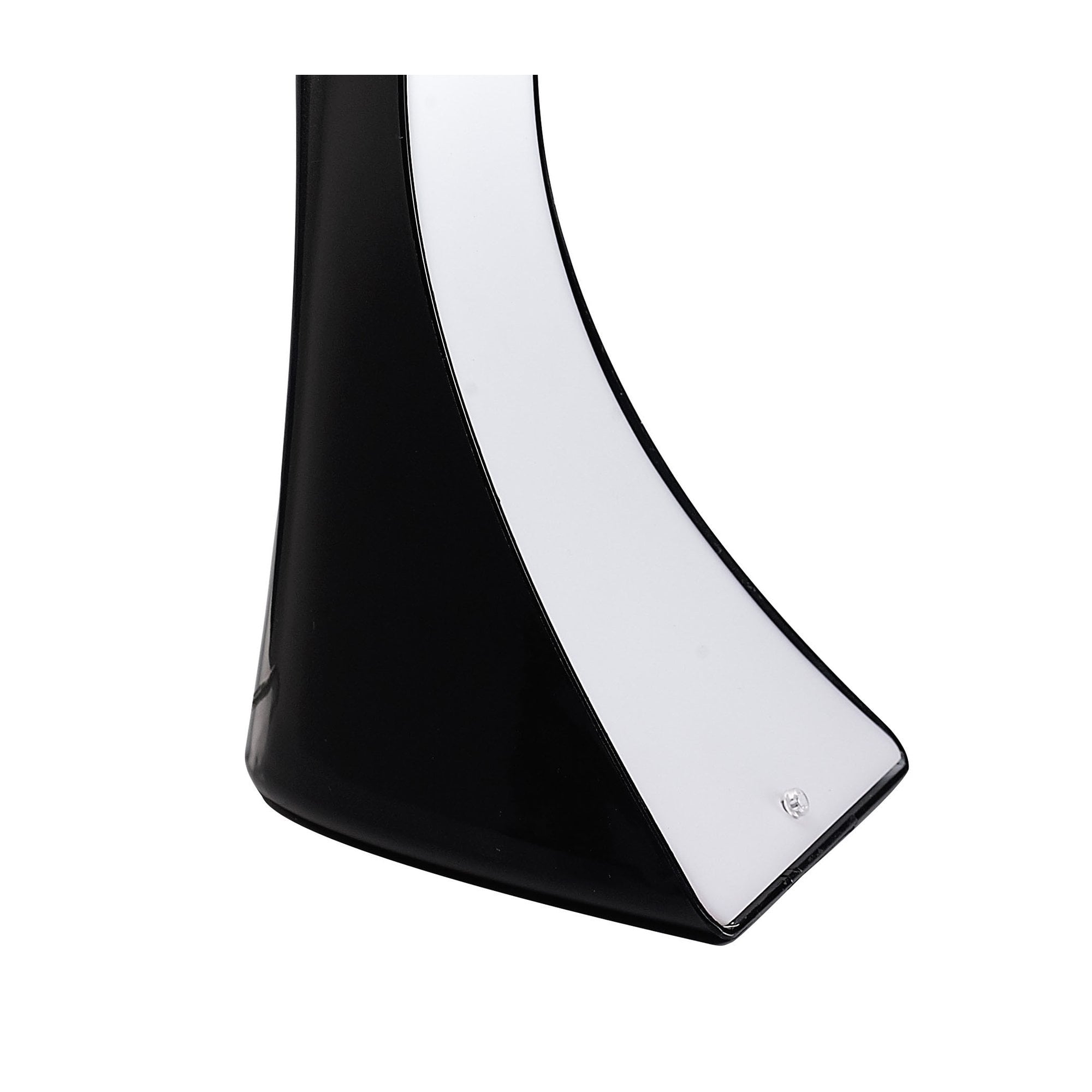 Ora Table Lamp 1 Light E27, Gloss Black/White Acrylic/Polished Chrome