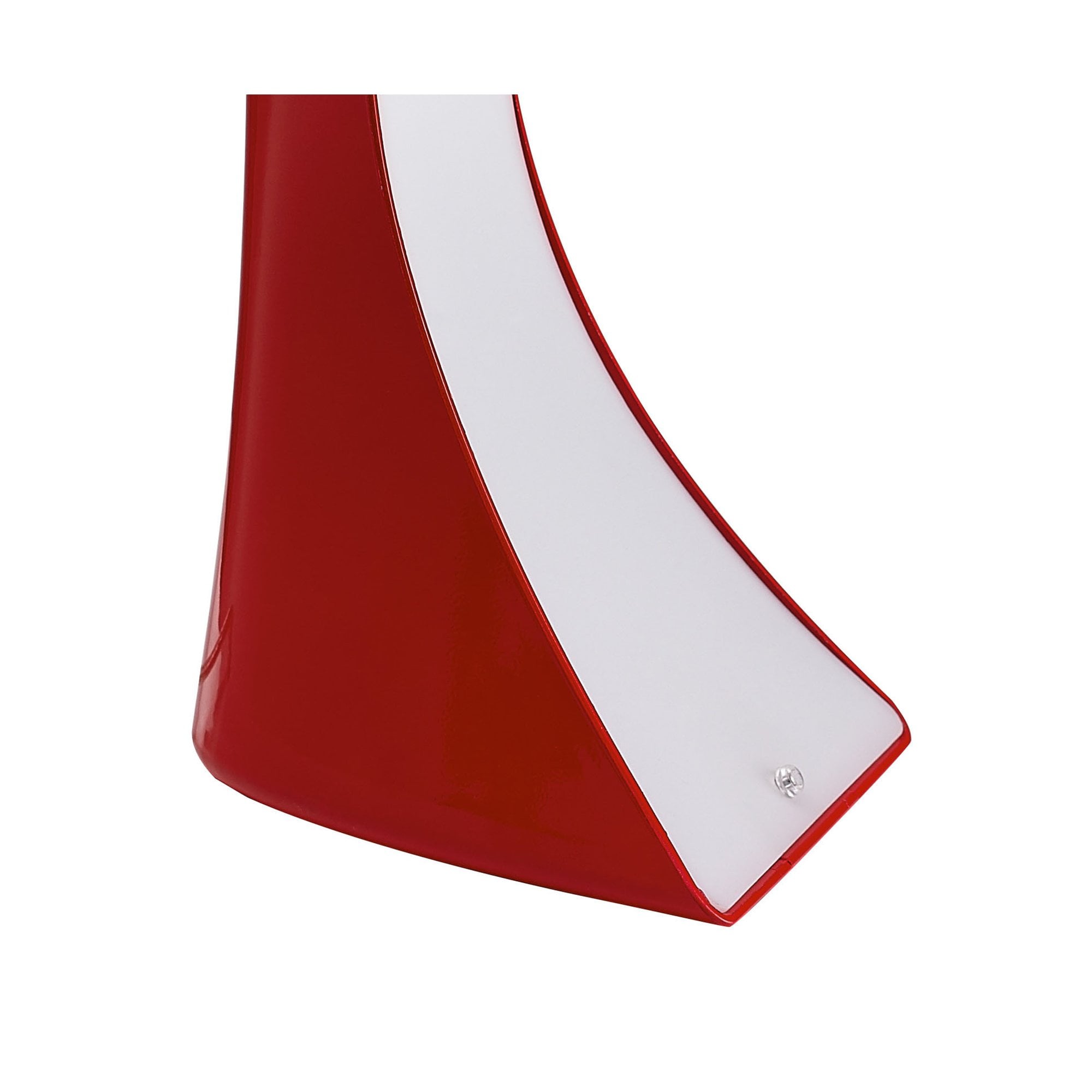 Ora Table Lamp 1 Light E27, Gloss Red/White Acrylic/Polished Chrome