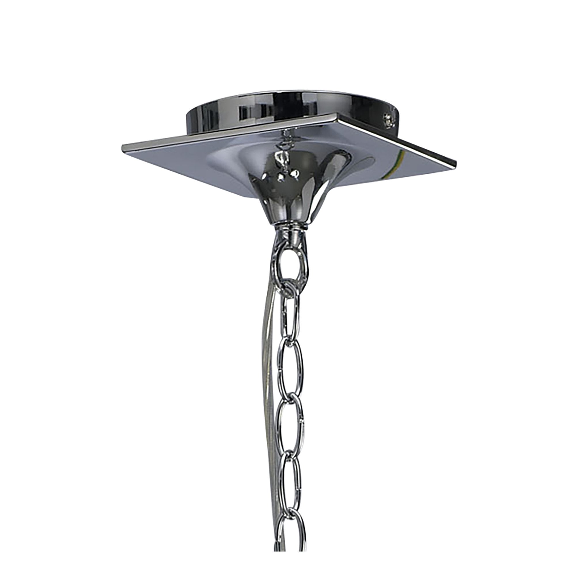 Mara Pendant 3 Light E14, Polished Chrome With Ivory White Shades