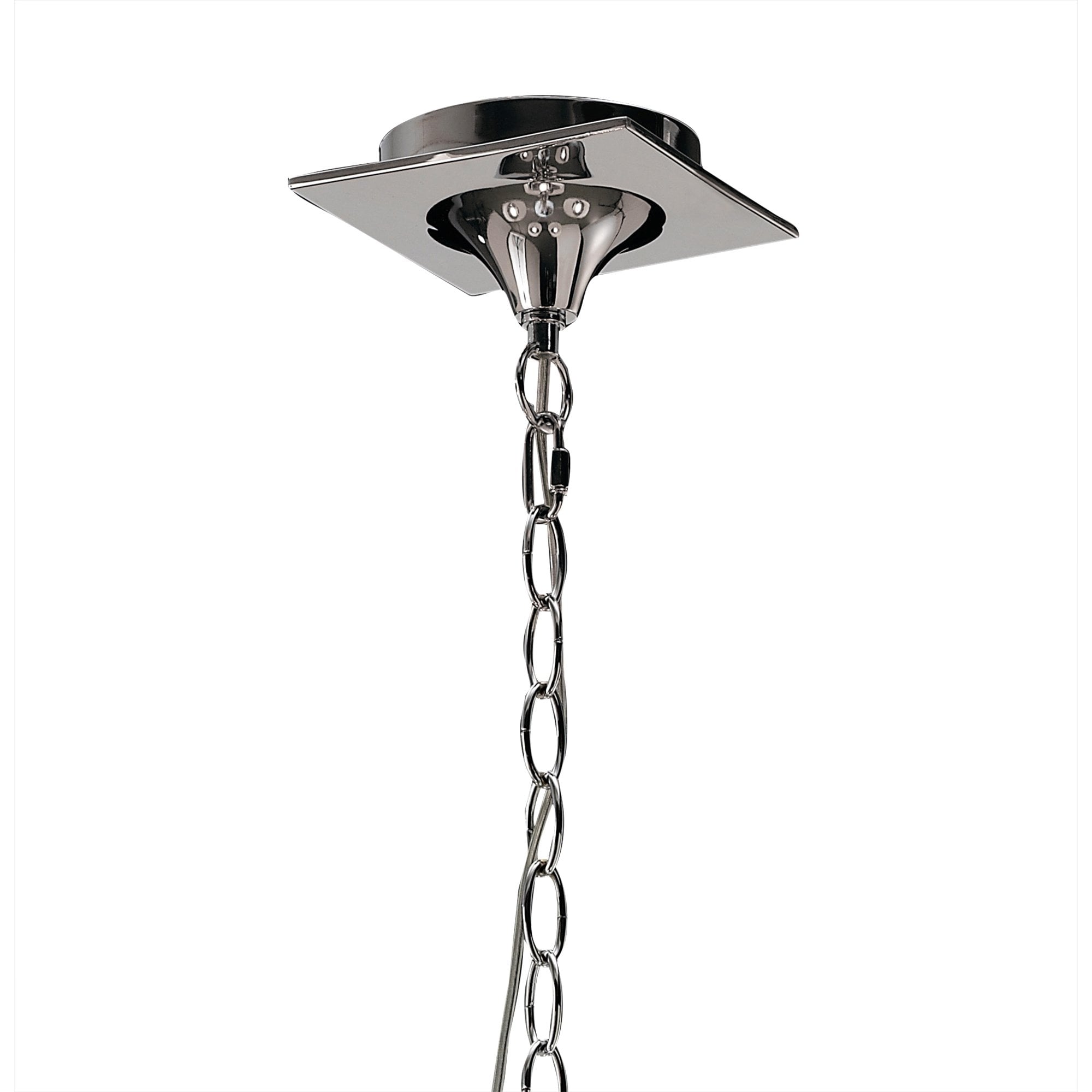 Mara Pendant 5 Light E14, Polished Chrome With Ivory White Shades