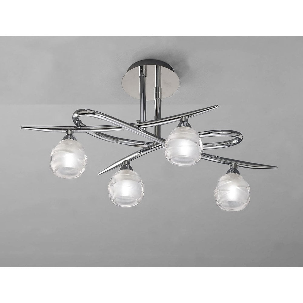 Loop Ceiling 4 Light G9 ECO, Polished Chrome