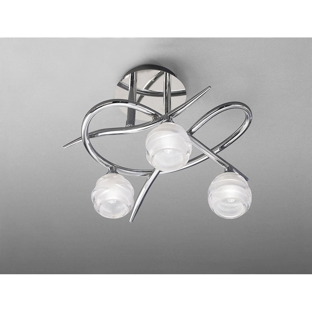 Loop Ceiling 3 Light G9 ECO, Polished Chrome