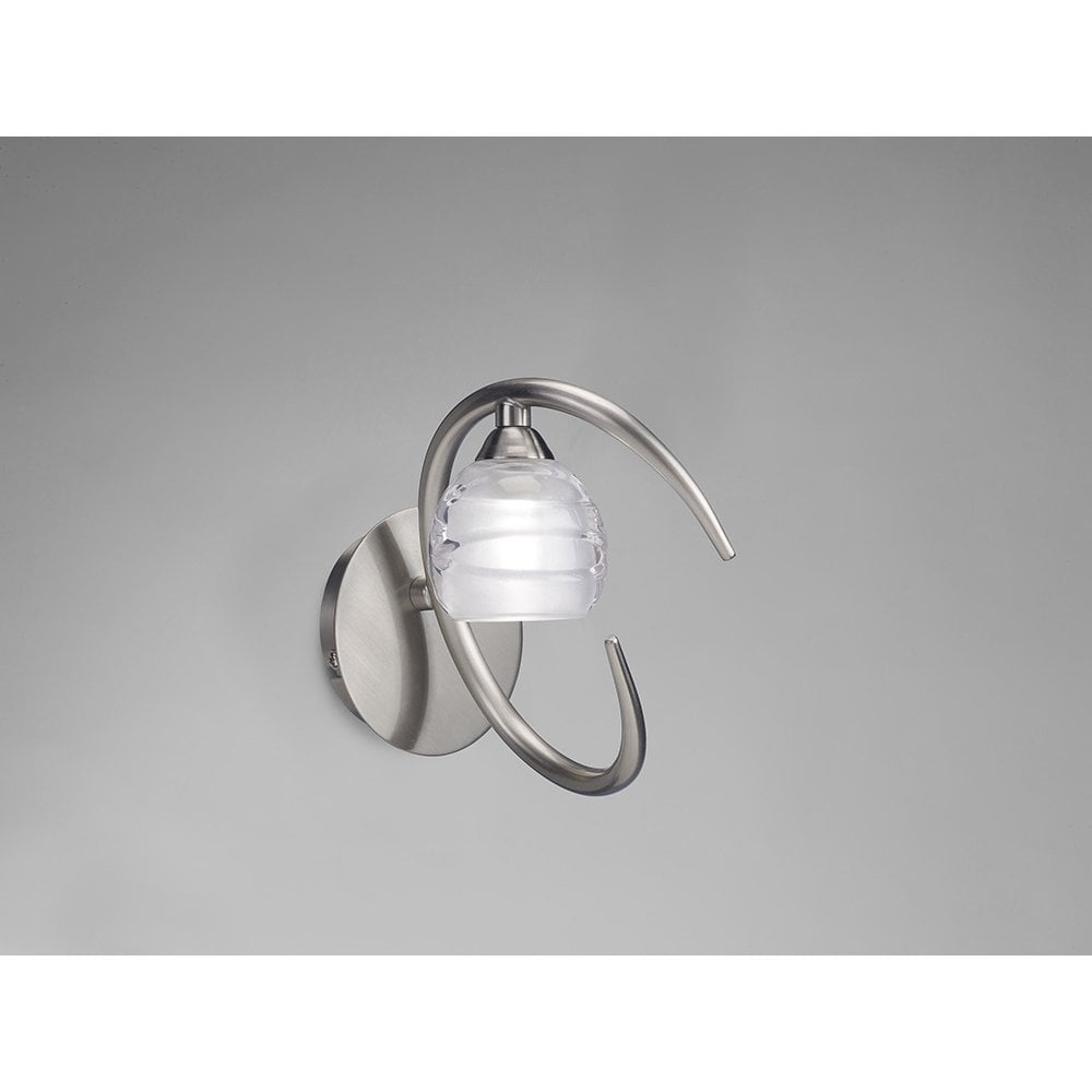 Loop Wall Lamp Switched 1 Light G9 ECO, Satin Nickel