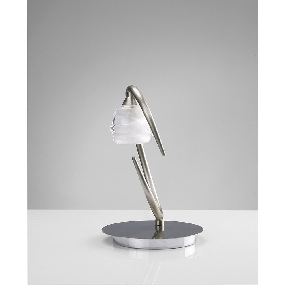 Loop Table Lamp 1 Light G9 ECO, Satin Nickel