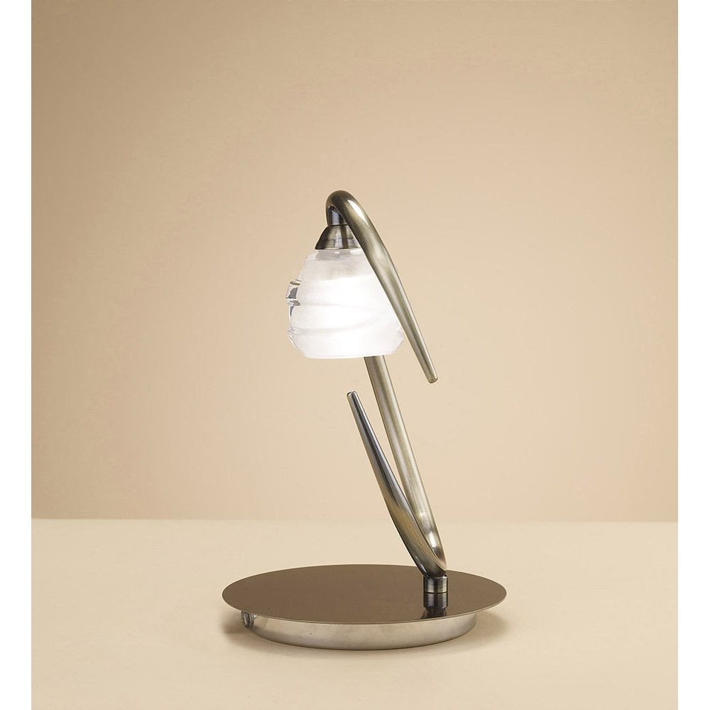 Loop Table Lamp 1 Light G9 ECO, Antique Brass