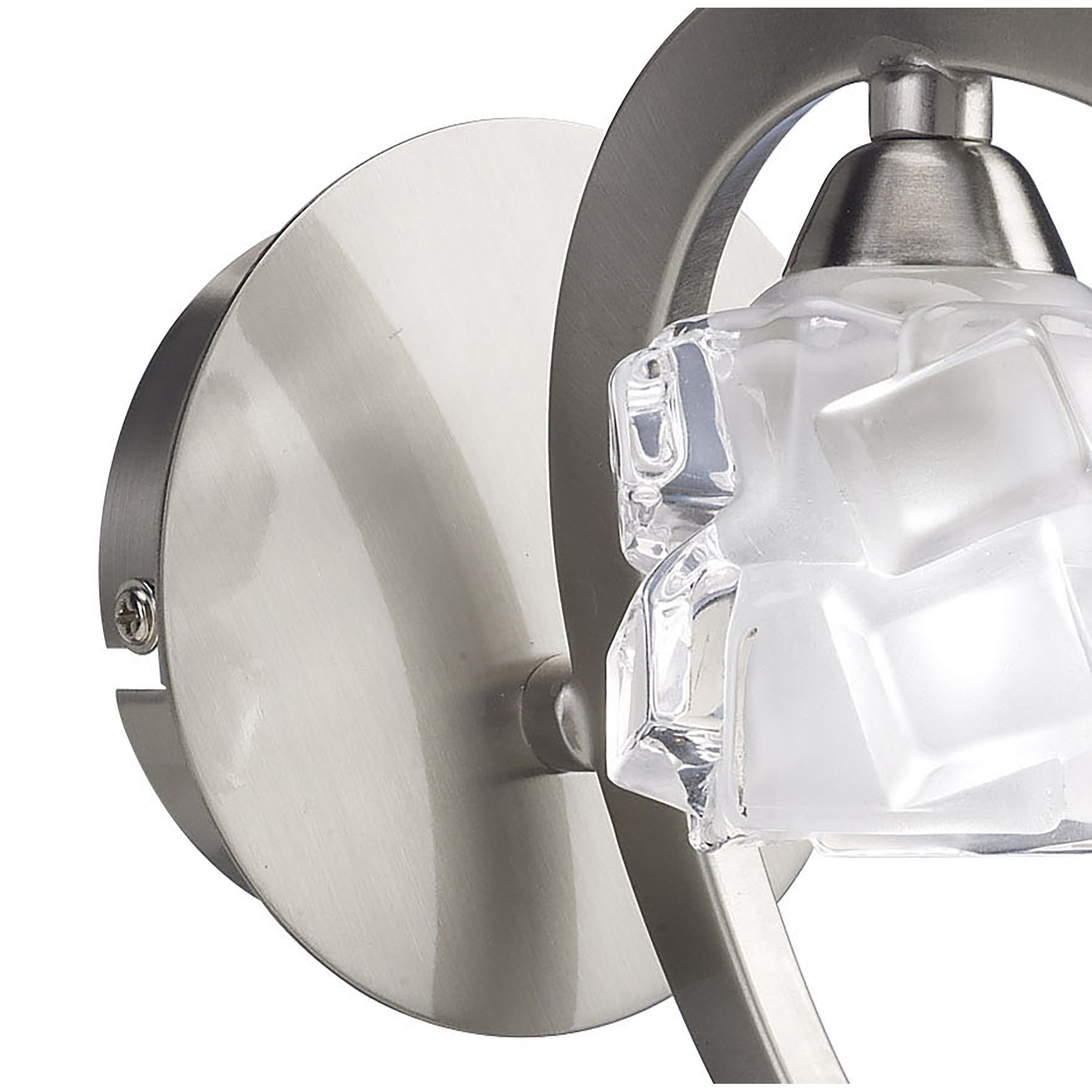 Ice Wall Lamp Switched 1 Light G9 ECO, Satin Nickel