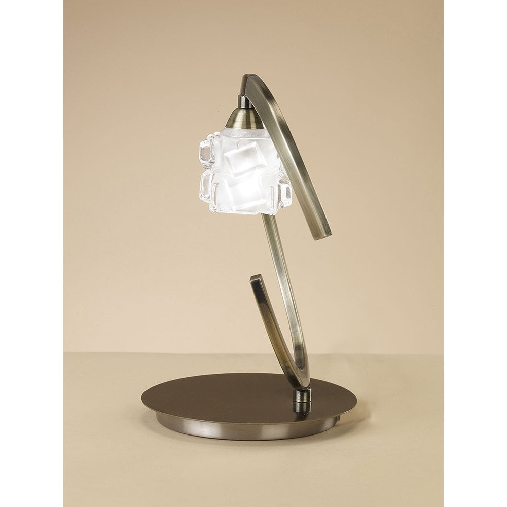 Ice Table Lamp 1 Light G9 ECO, Antique Brass