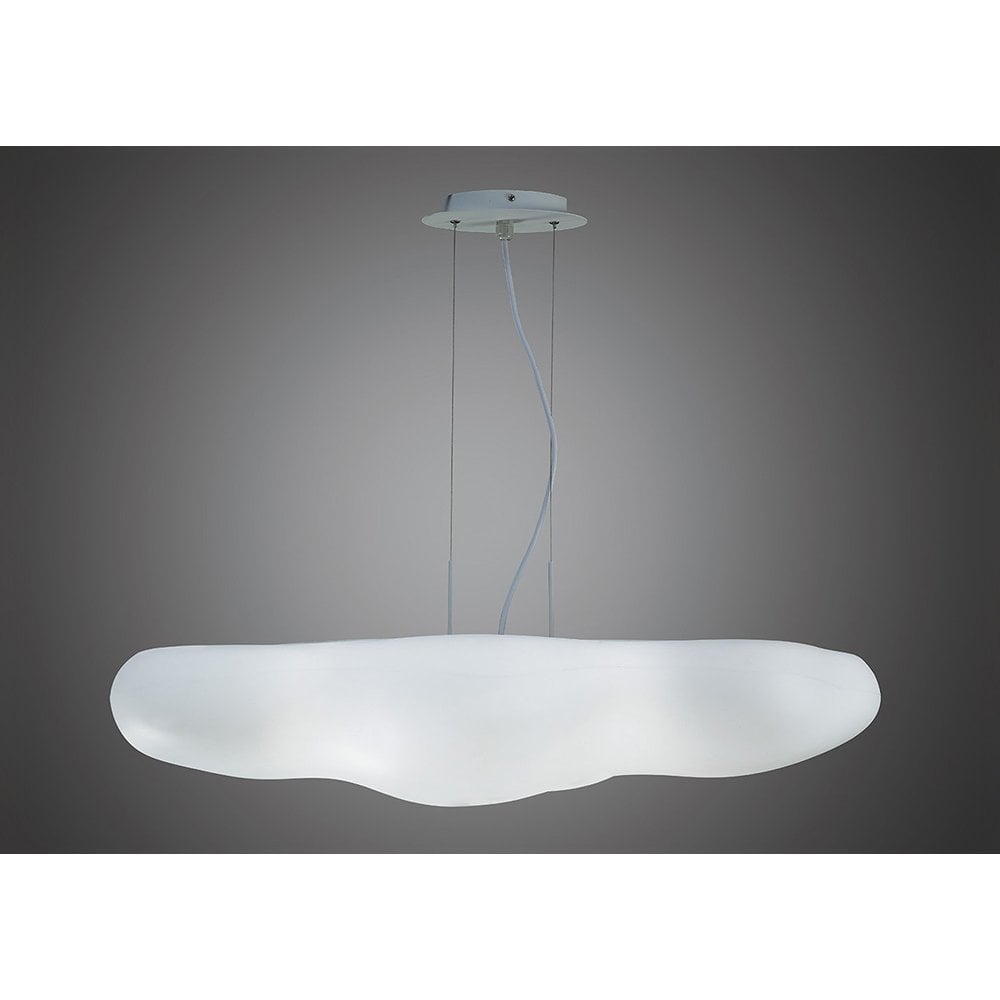 Eos Pendant 6 Light E27 Indoor, Matt White/Opal White