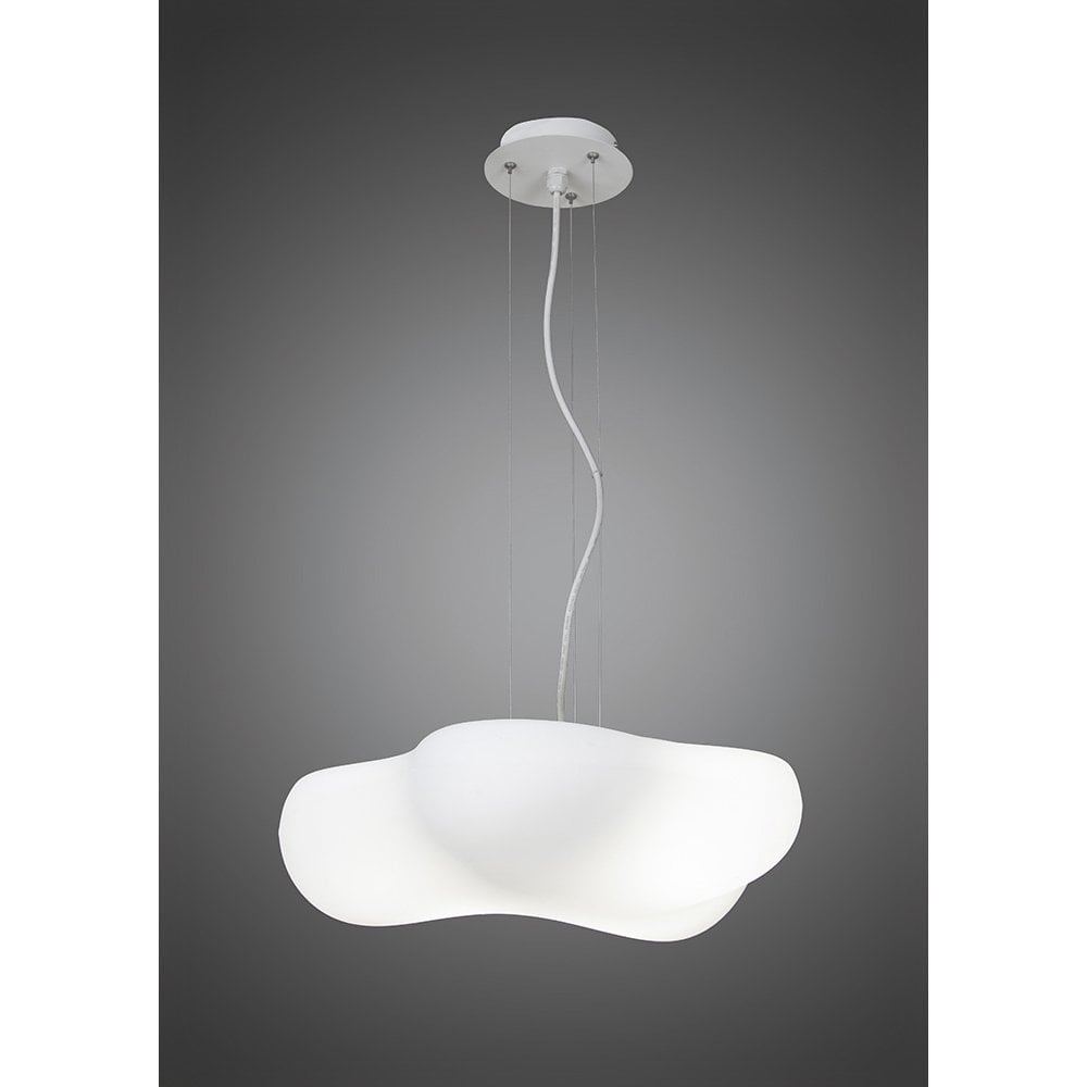 Eos Pendant 4 Light E27 Indoor, Matt White/Opal White