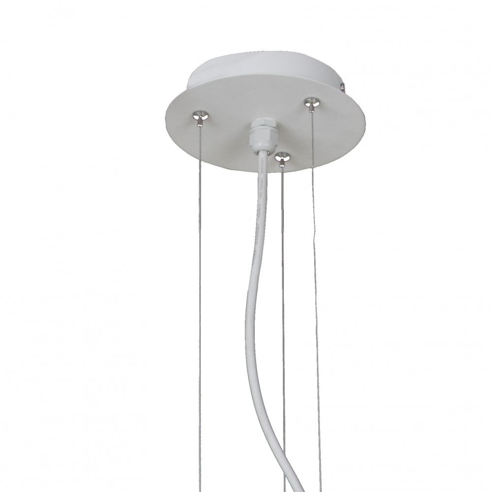 Eos Pendant 4 Light E27 Indoor, Matt White/Opal White