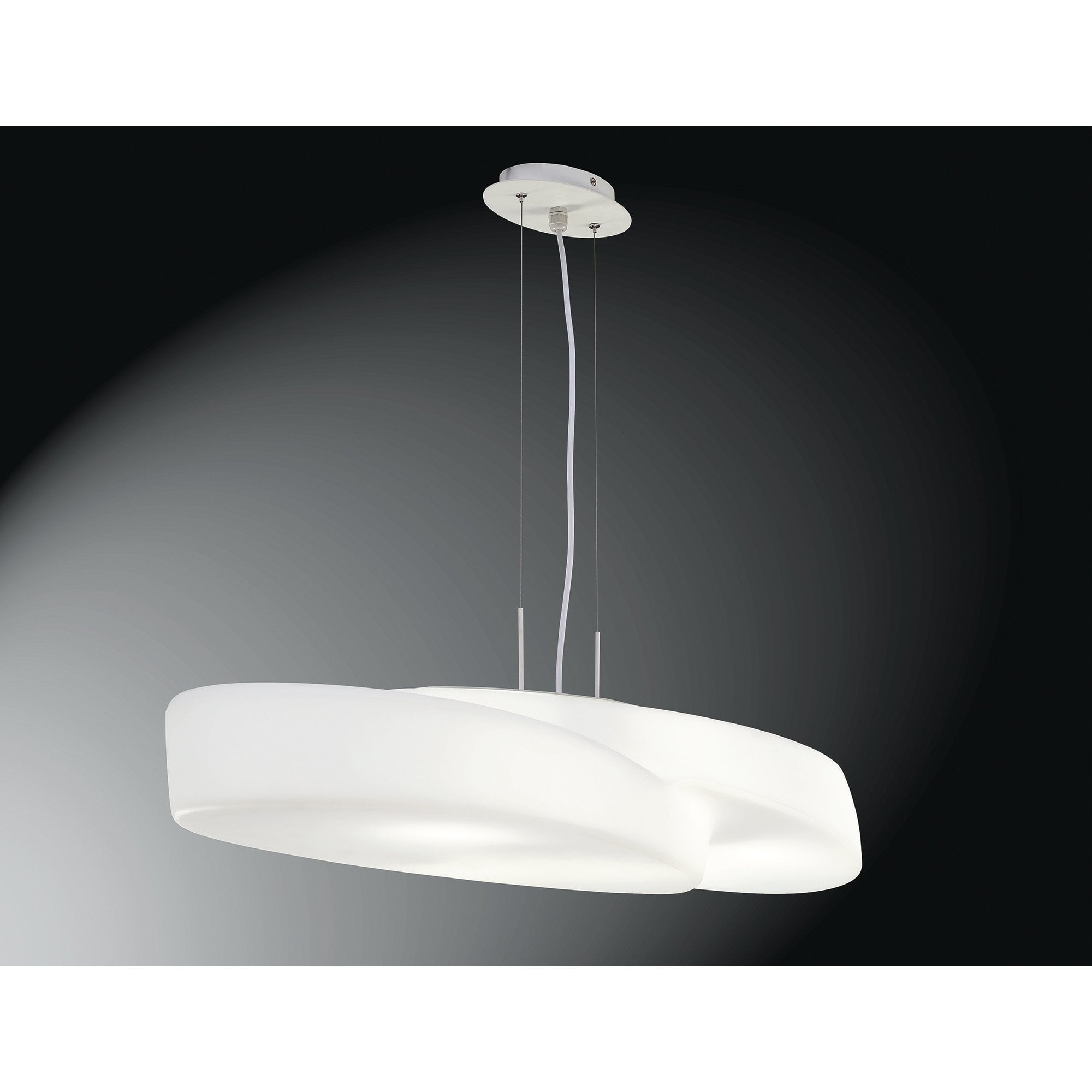 Ufo Pendant 6 Light E27 Indoor, Matt White/Opal White