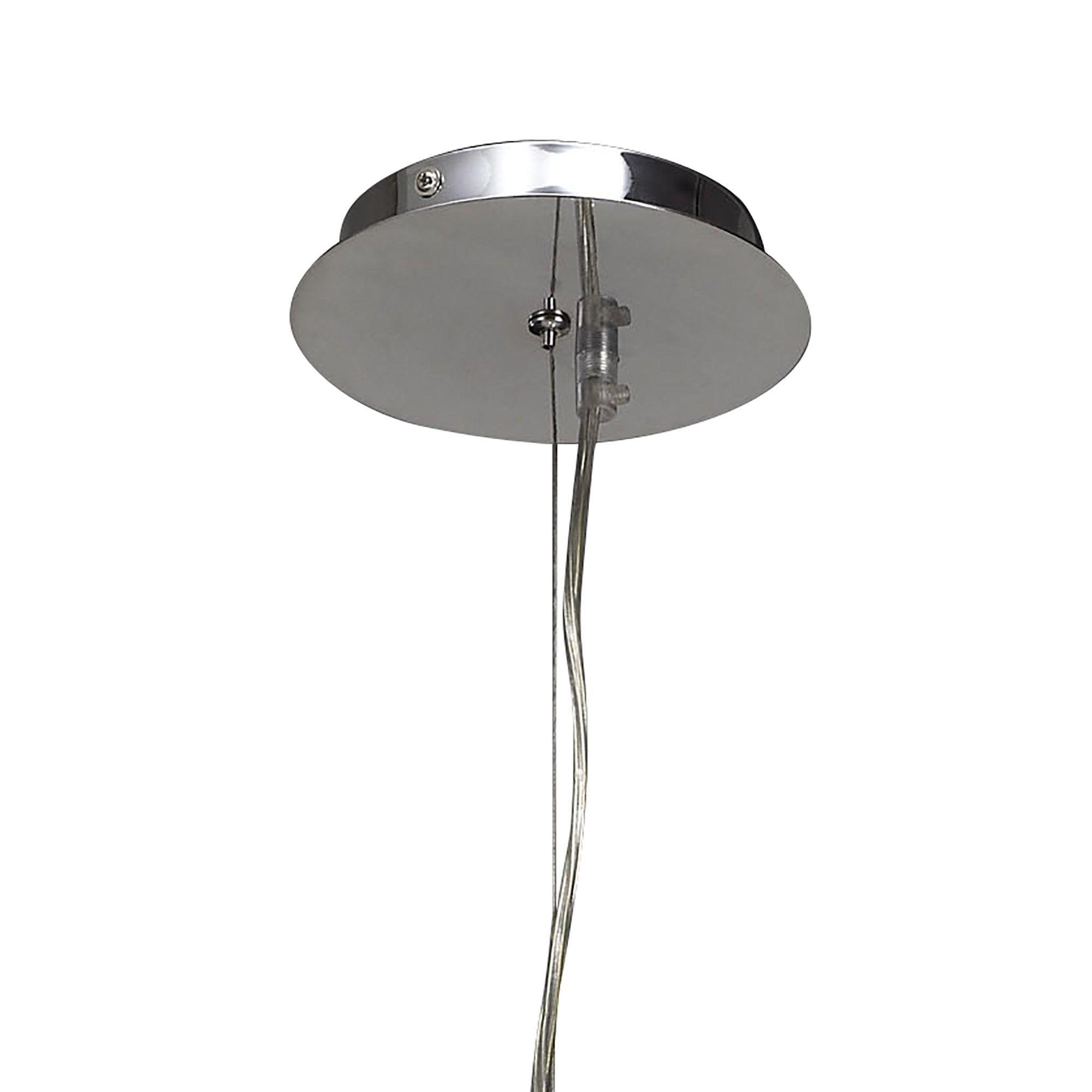 Ninette Pendant 4 Light E27, Polished Chrome With Ivory White Shades