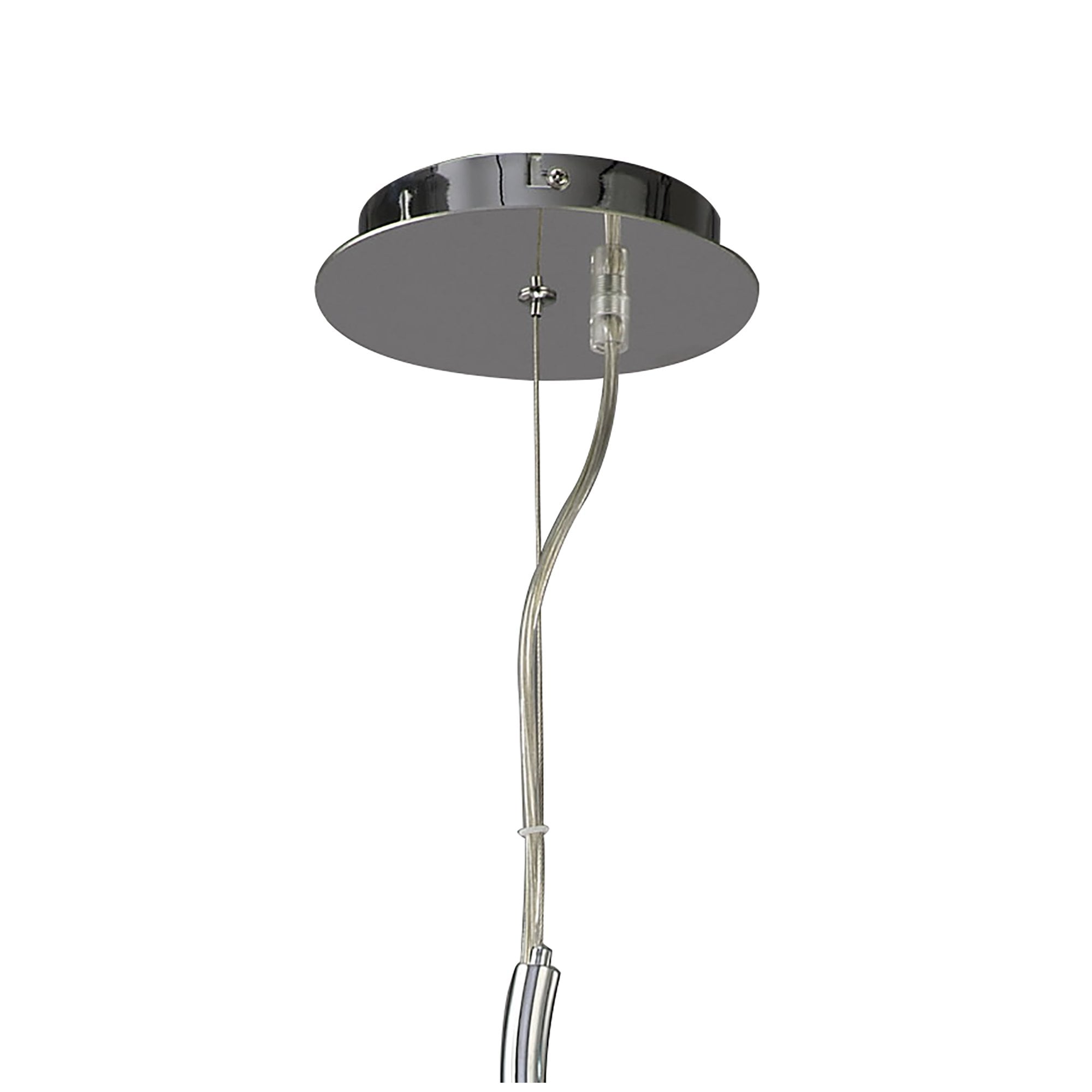 Ninette Pendant 4 Light E27, Polished Chrome With Black Shades