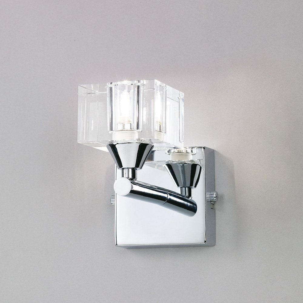 Cuadrax Wall Lamp 1 Light G9, Polished Chrome