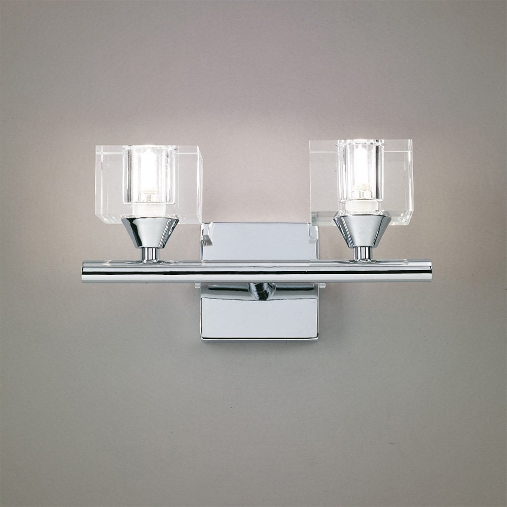 Cuadrax Wall Lamp 2 Light G9, Polished Chrome