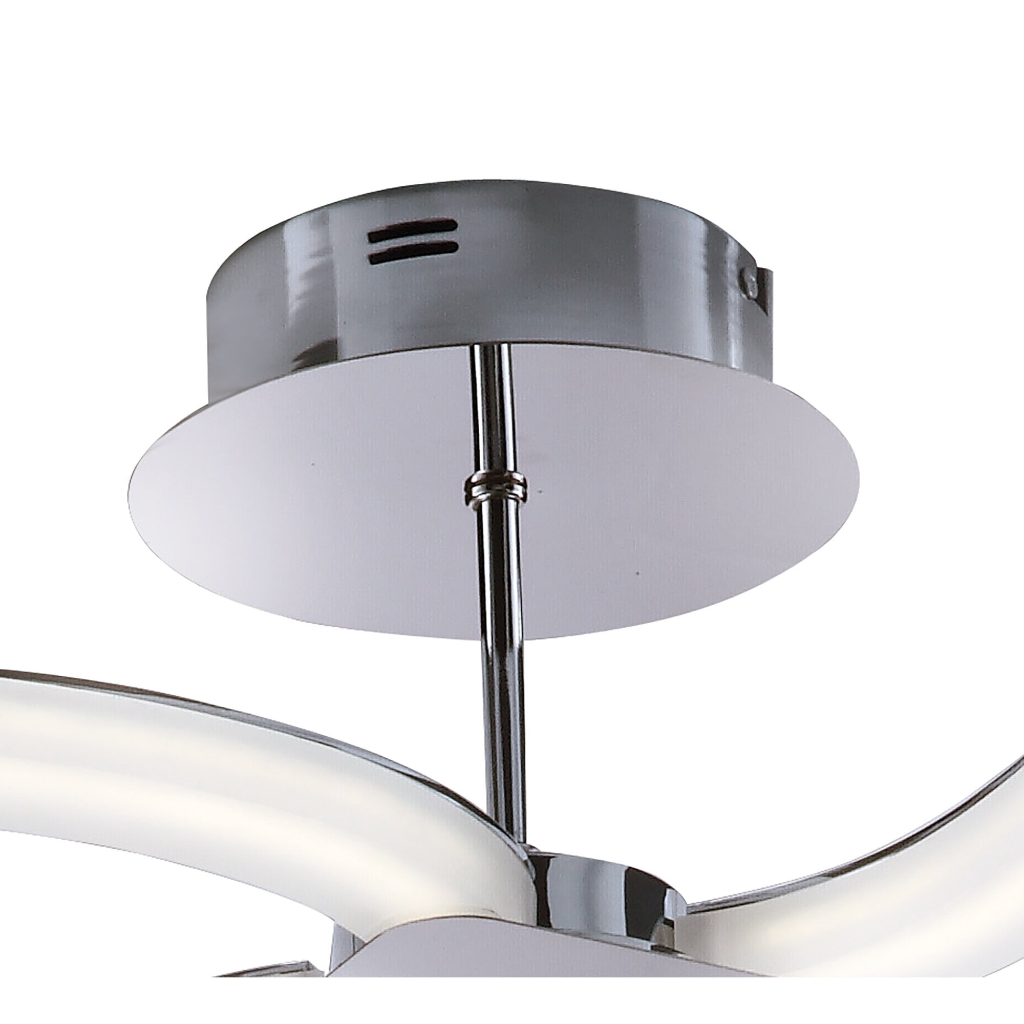 On Semi Flush 20W LED 3000K, 2000lm, Polished Chrome/Frosted Acrylic, 3yrs Warranty