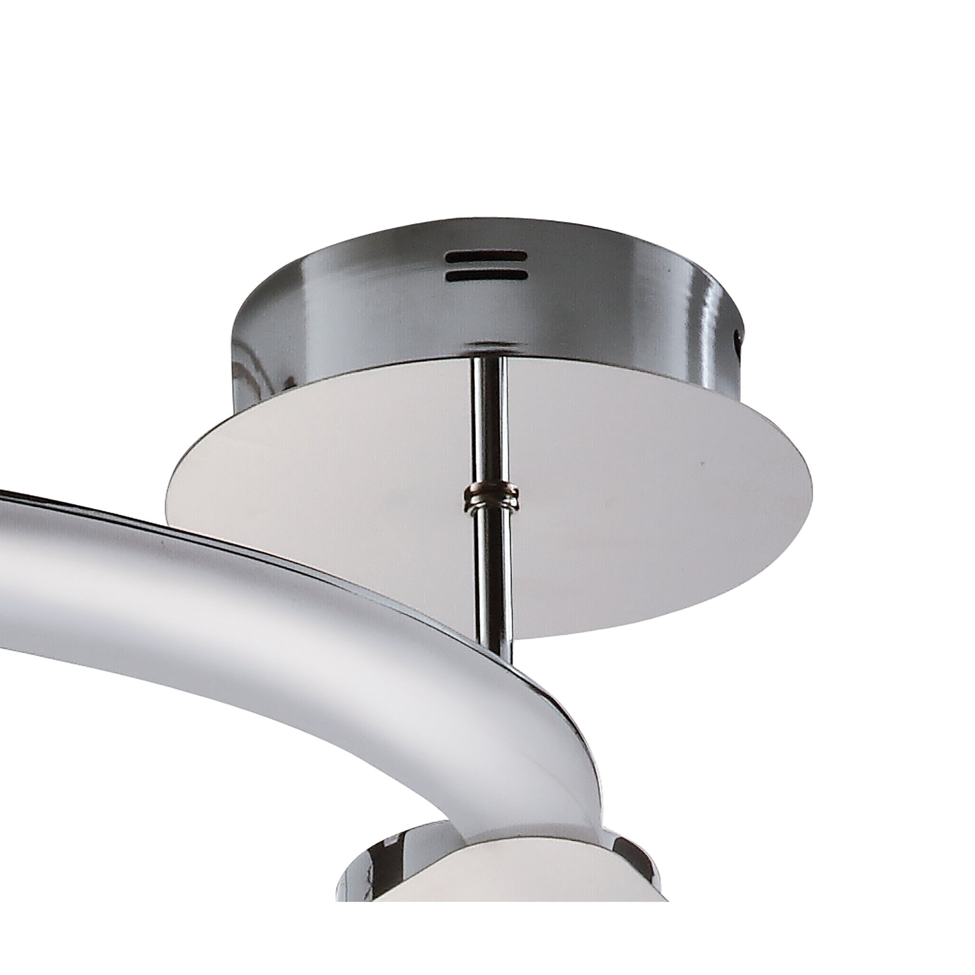 On Semi Flush 15W LED 3000K, 1500lm, Polished Chrome/Frosted Acrylic, 3yrs Warranty