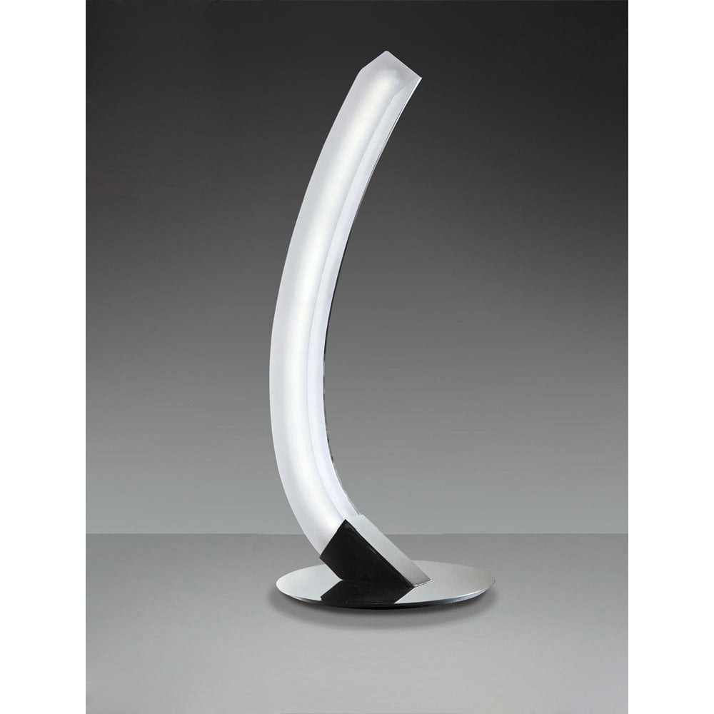 On Table Lamp Right 5W LED 3000K, 500lm, Polished Chrome/Frosted Acrylic, 3yrs Warranty