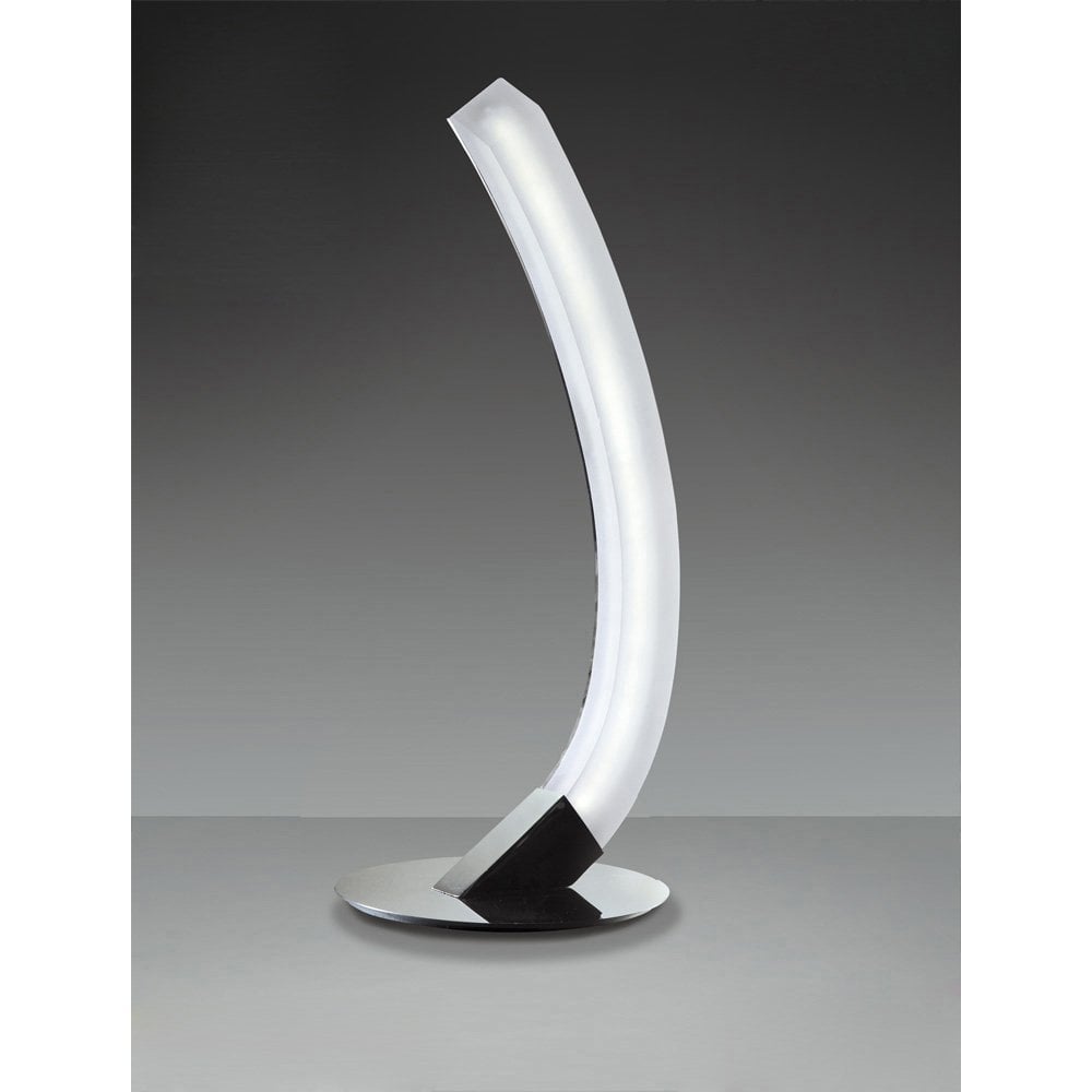 On Table Lamp Left 5W LED 3000K, 500lm, Polished Chrome/Frosted Acrylic, 3yrs Warranty