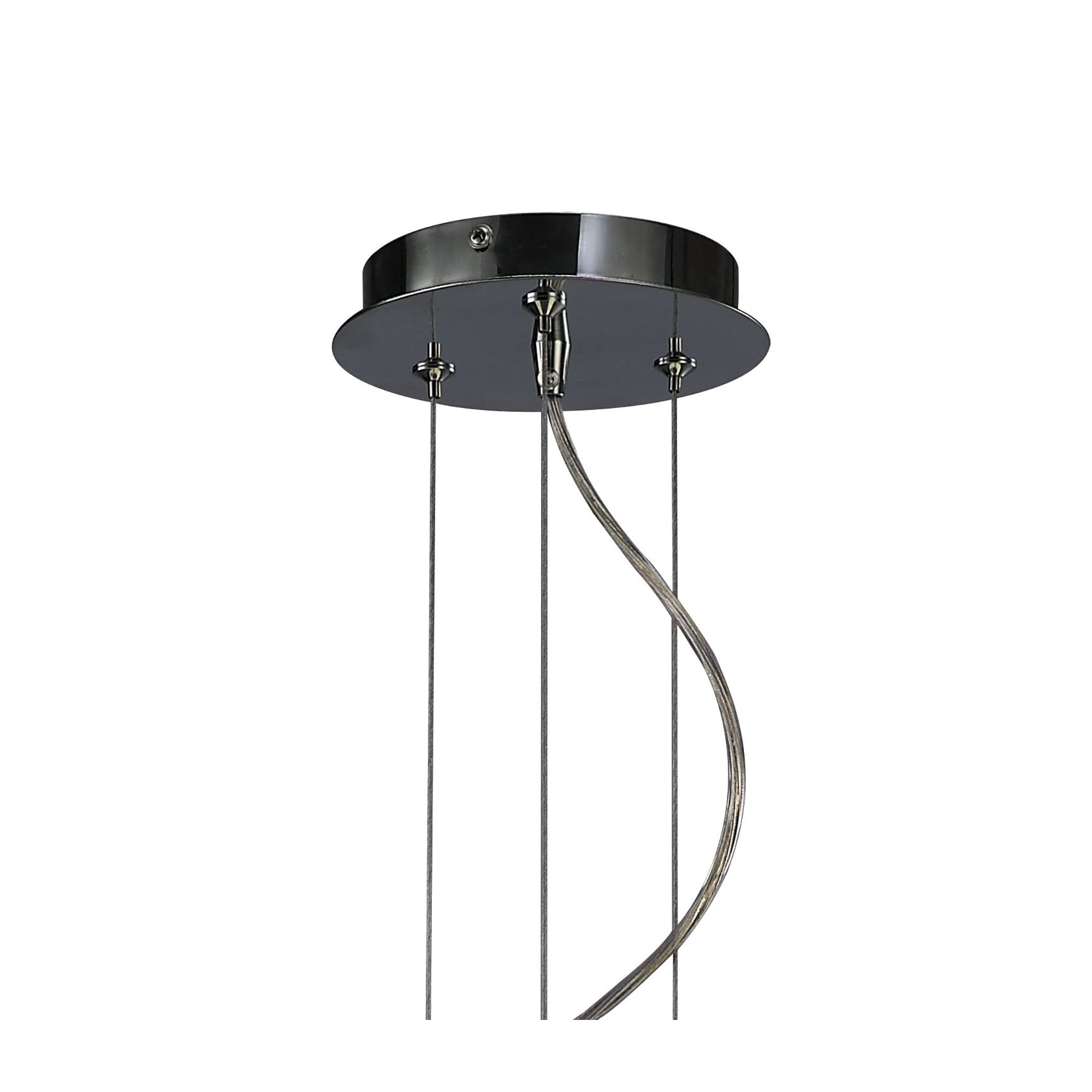 Mediterraneo Pendant 3 Light E27 Large, Polished Chrome/Frosted White Glass