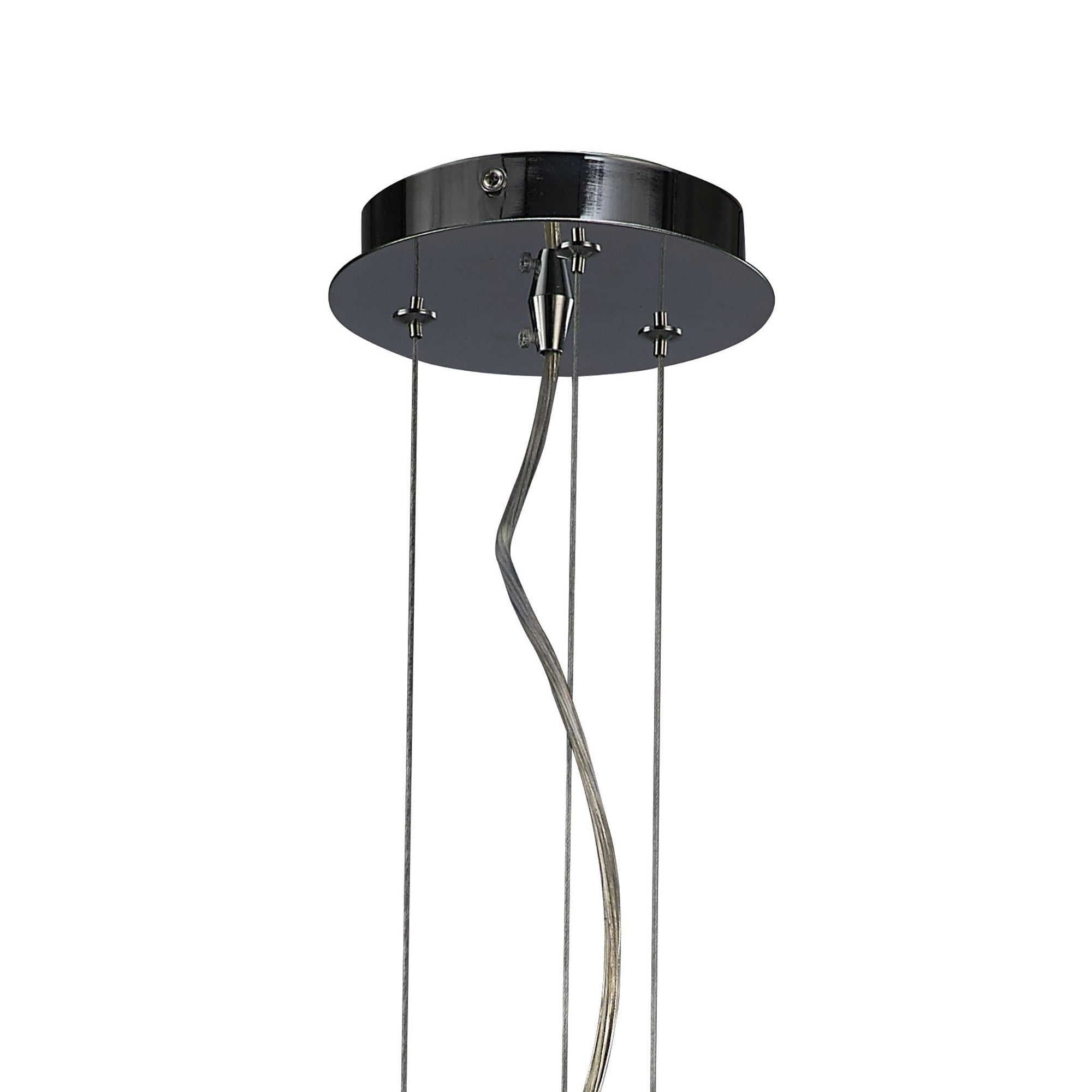 Mediterraneo Pendant 2 Light E27 Medium, Polished Chrome/Frosted White Glass