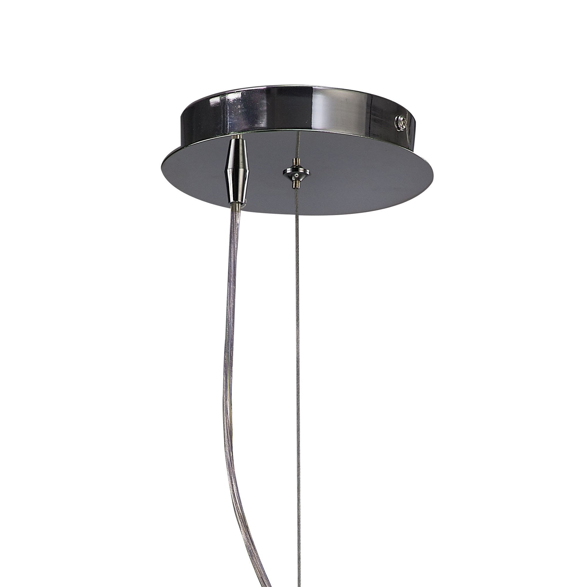 Mediterraneo Pendant 2 Light GU10 Small, Polished Chrome/Frosted White Glass