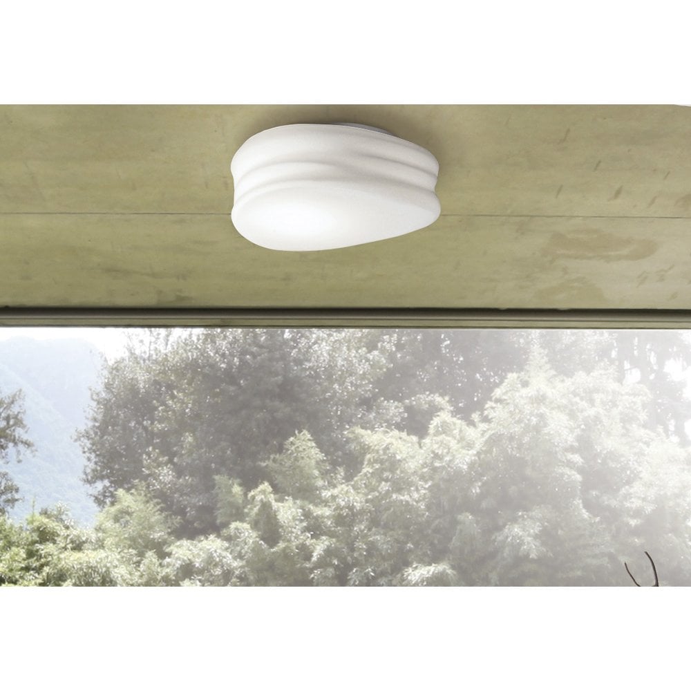 Mediterraneo Ceiling/Wall 2 Light GU10 Small, Frosted White Glass