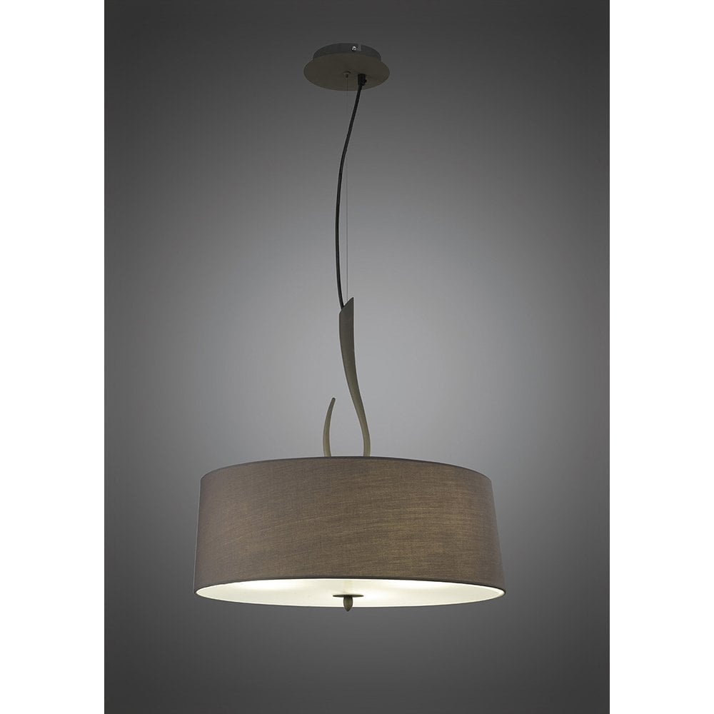 Lua Pendant 3 Light E27, Ash Grey With Ash Grey Shade