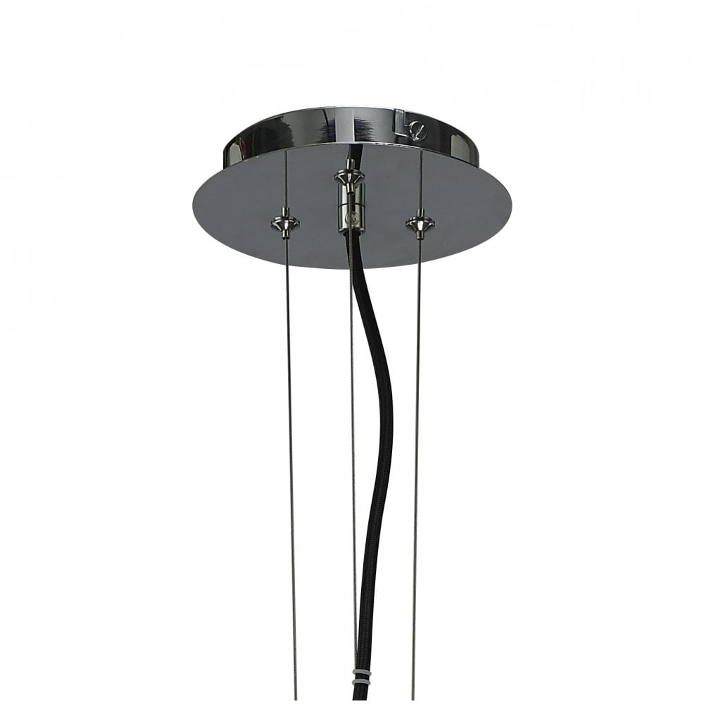 Miss Pendant 3 Light E27, Gloss Black/Polished Chrome