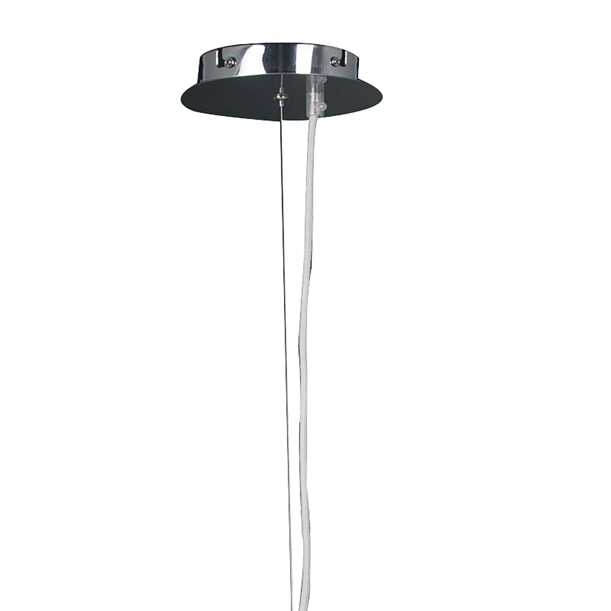 Phantom Pendant 1 Light E27, Gloss White/Frosted White Glass/Polished Chrome