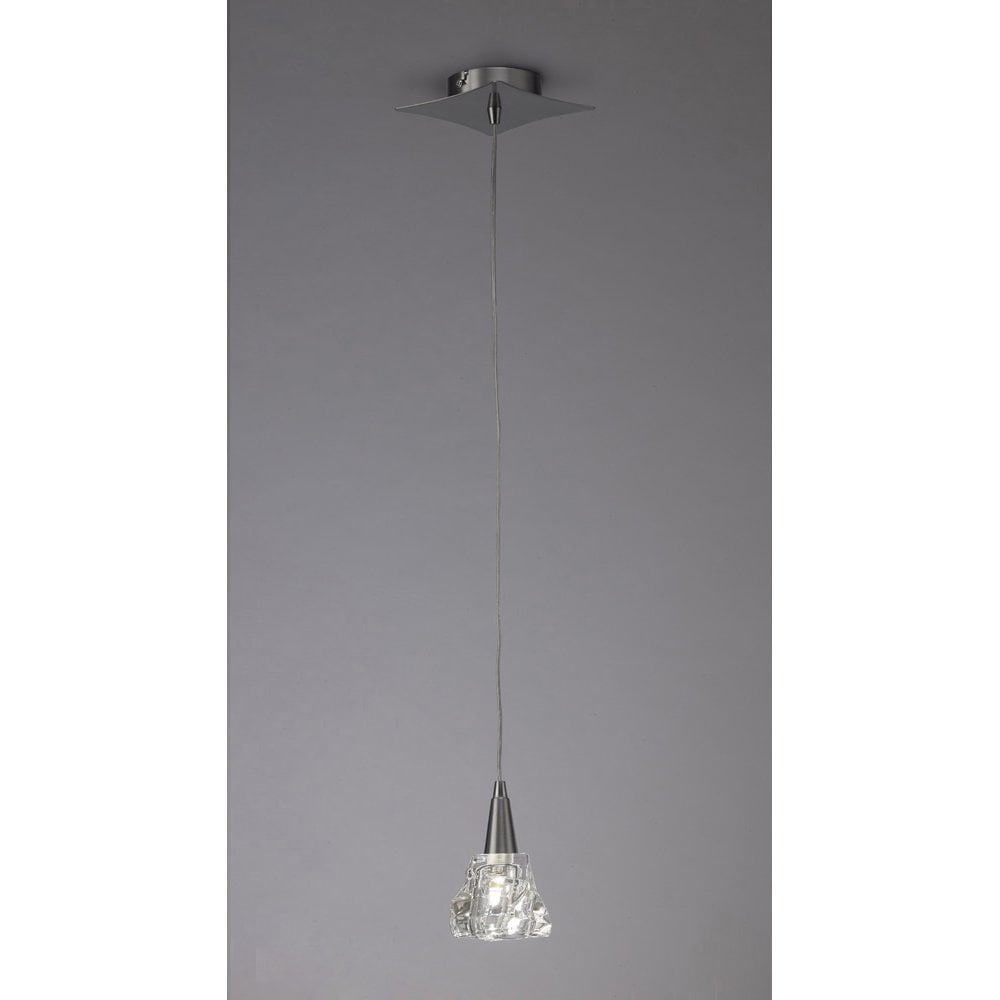 Iku Pendant 1 Light G9, Satin Nickel