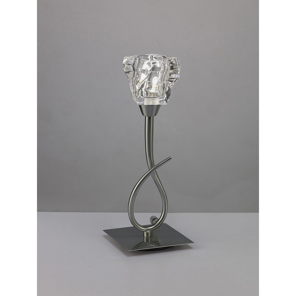 Iku Table Lamp 1 Light G9, Satin Nickel