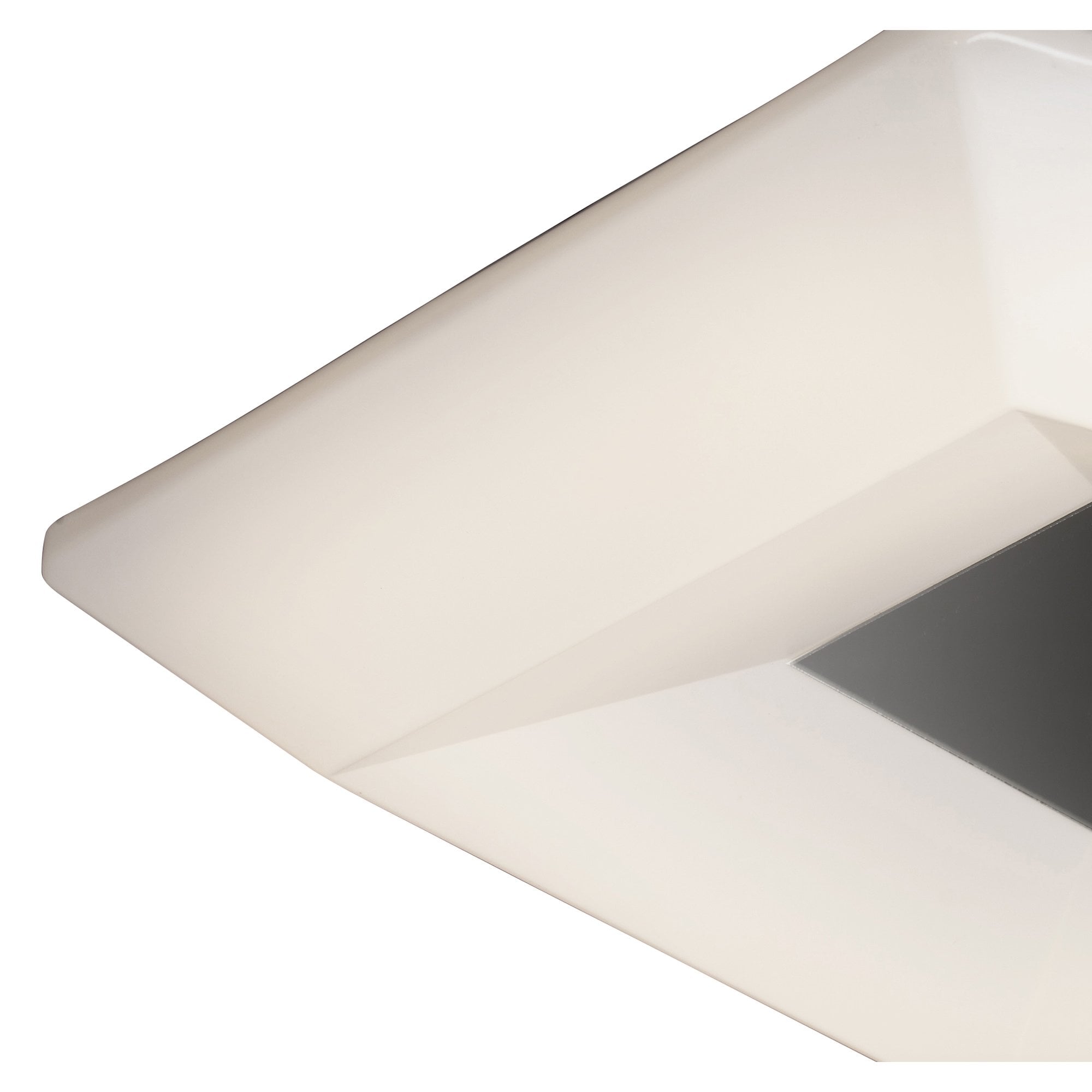 City Ceiling 28W LED Large 3000K, 2800lm, Polished Chrome/White Acrylic, 3yrs Warranty