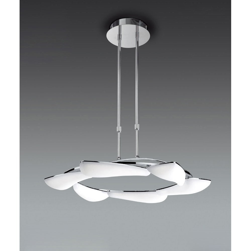 Mistral Telescopic 36W LED Round 3000K, 3240lm, Polished Chrome/Frosted Acrylic, 3yrs Warranty