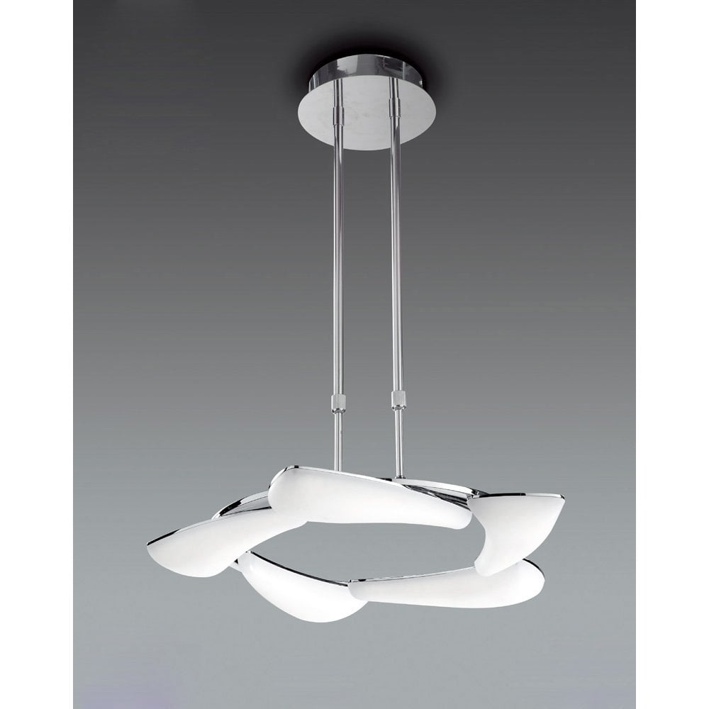 Mistral Telescopic 30W LED Round 3000K, 2700lm, Polished Chrome/Frosted Acrylic, 3yrs Warranty