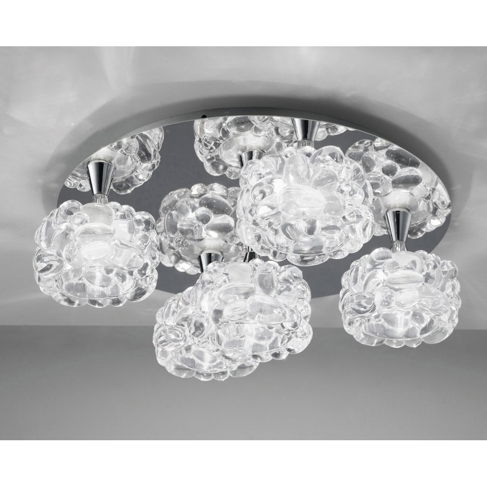 O2 Ceiling 5 Light G9, Polished Chrome