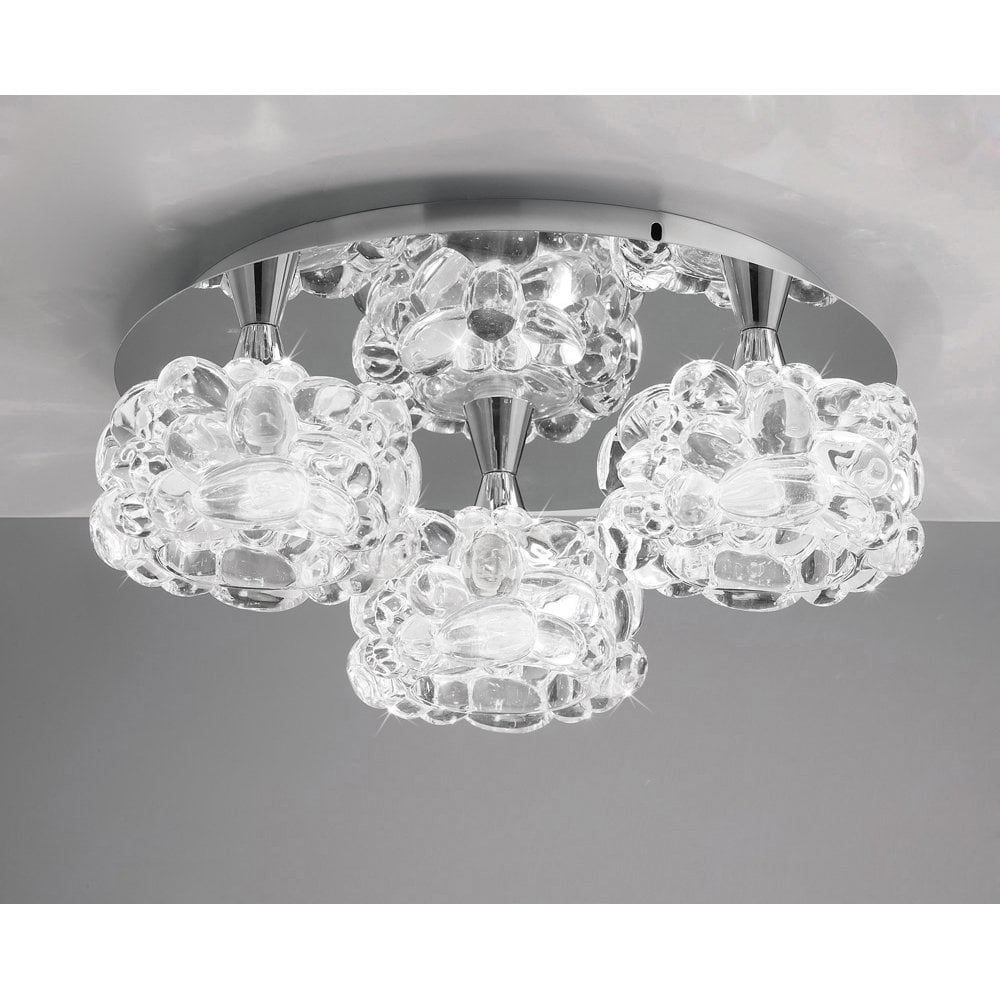 O2 Ceiling 3 Light G9 Small, Polished Chrome