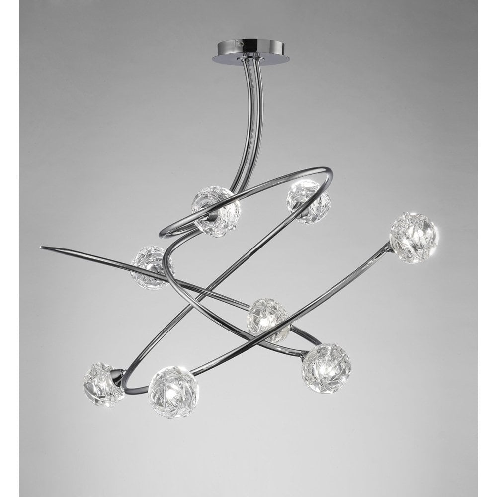 Maremagnum Ceiling 8 Light G9, Polished Chrome