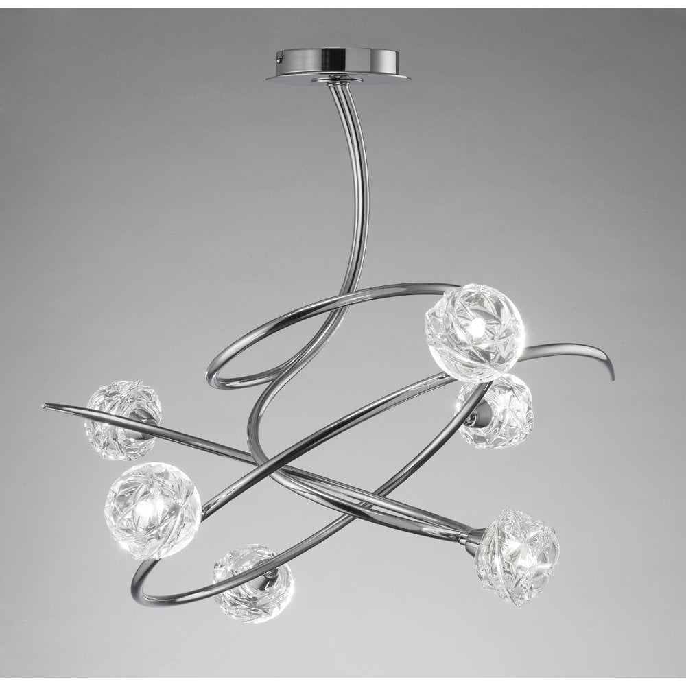 Maremagnum Ceiling 6 Light G9, Polished Chrome