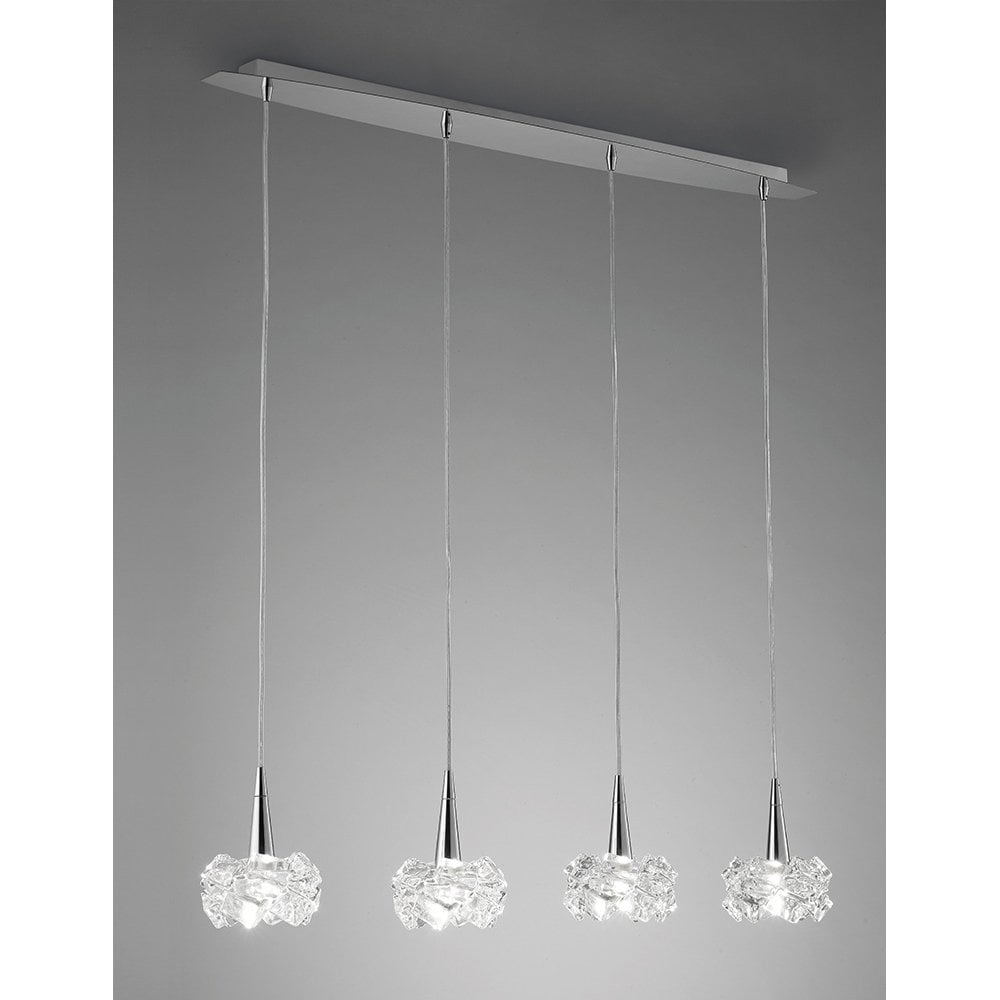 Artic Pendant 4 Light G9 Line, Polished Chrome