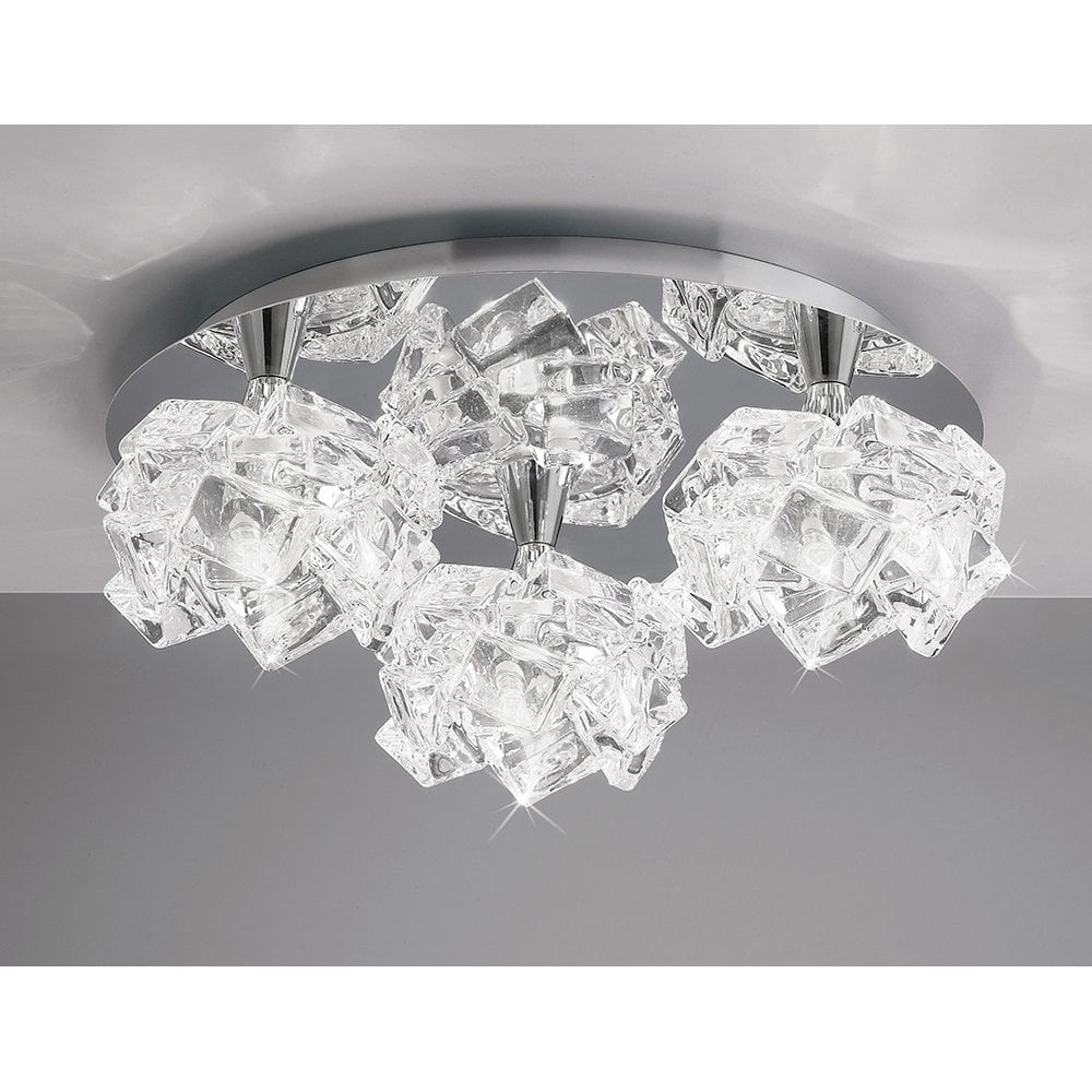 Artic Ceiling 3 Light G9 Round Small, Polished Chrome