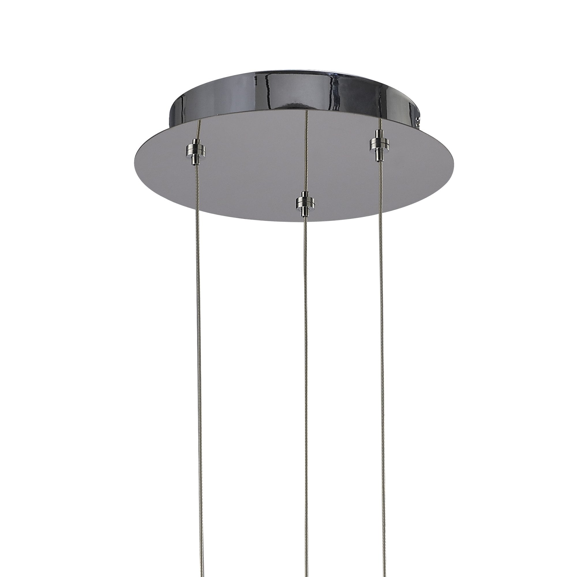 Knot Pendant 36W LED 3000K, 3600lm, Gloss Black/White Acrylic/Polished Chrome, 3yrs Warranty