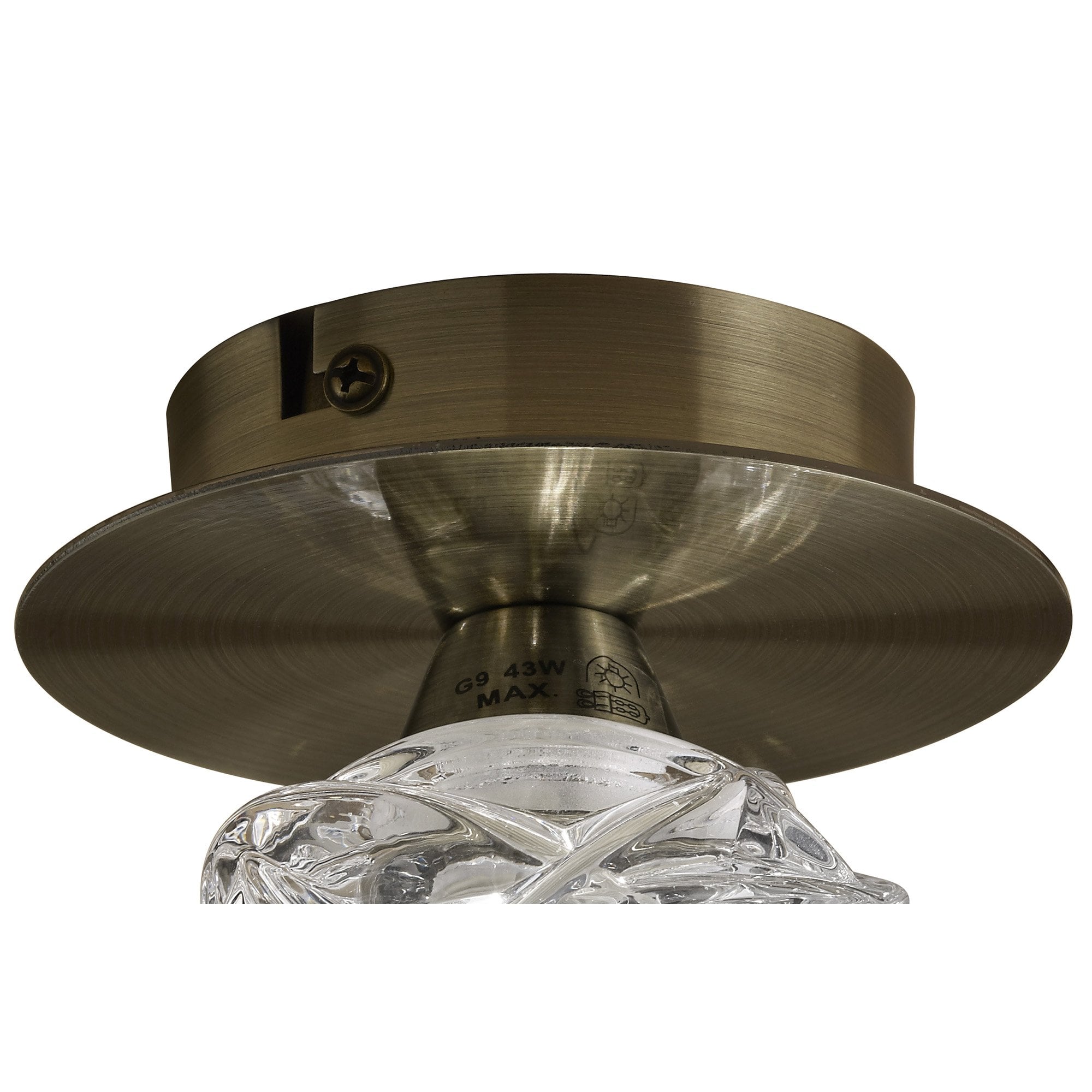 Maremagnum Ceiling 1 Light G9, Antique Brass