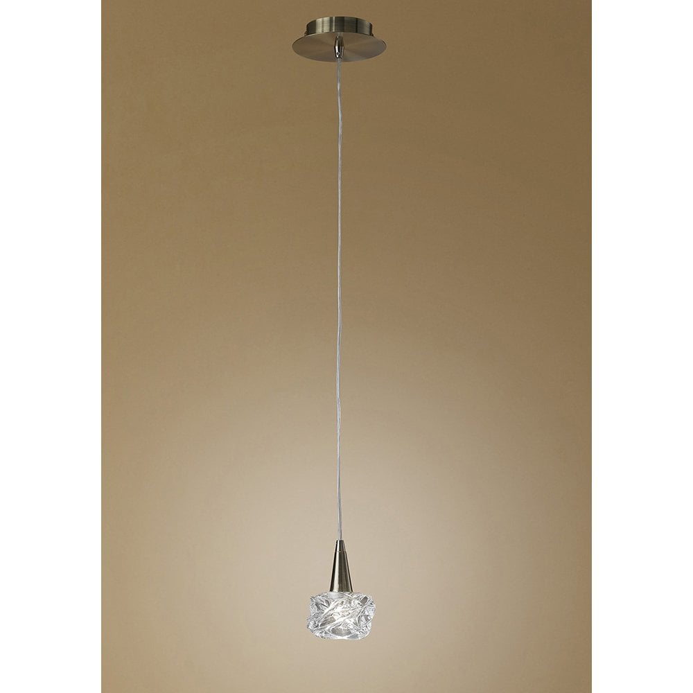 Maremagnum Pendant 1 Light G9, Antique Brass